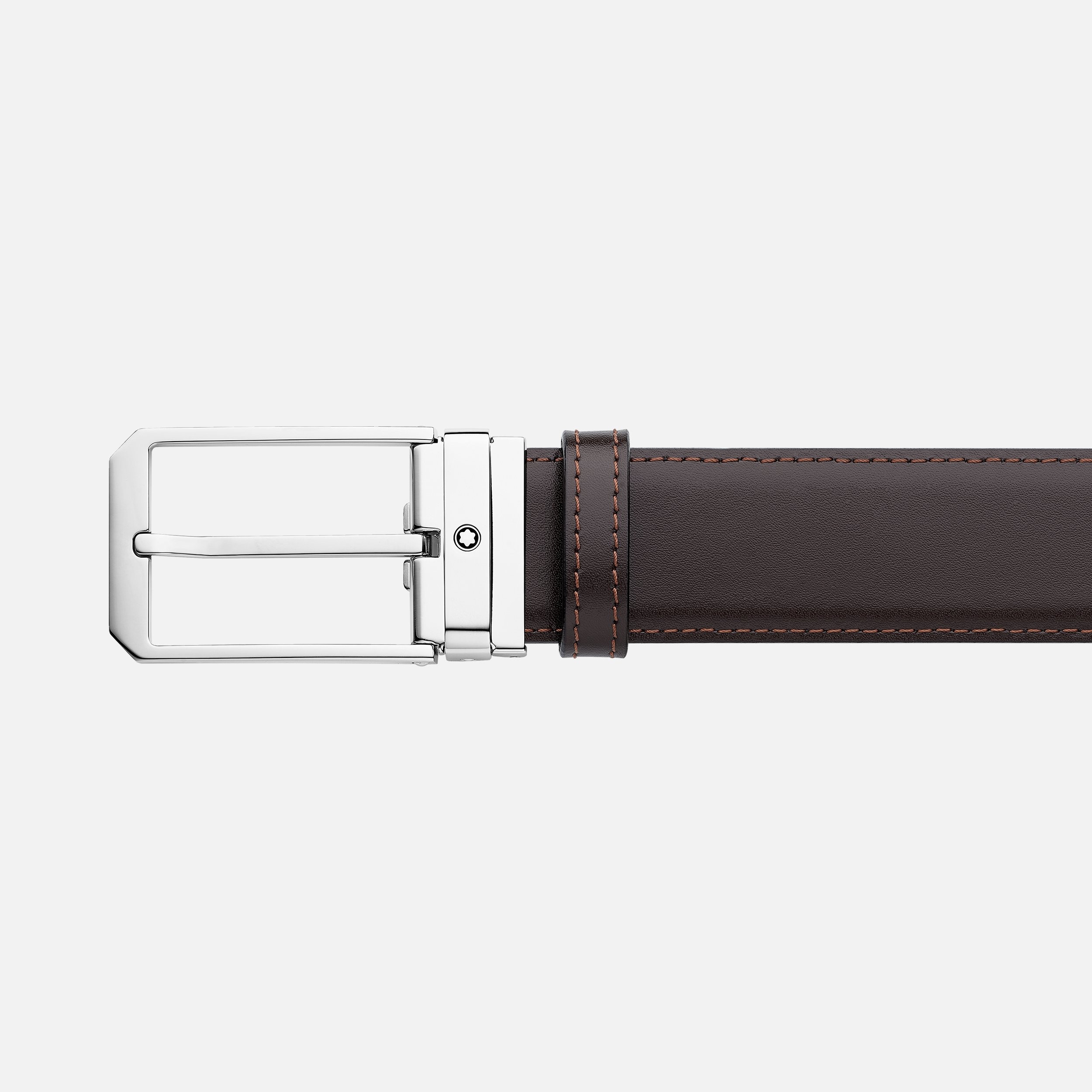 Black/brown 35 mm reversible leather belt - 3