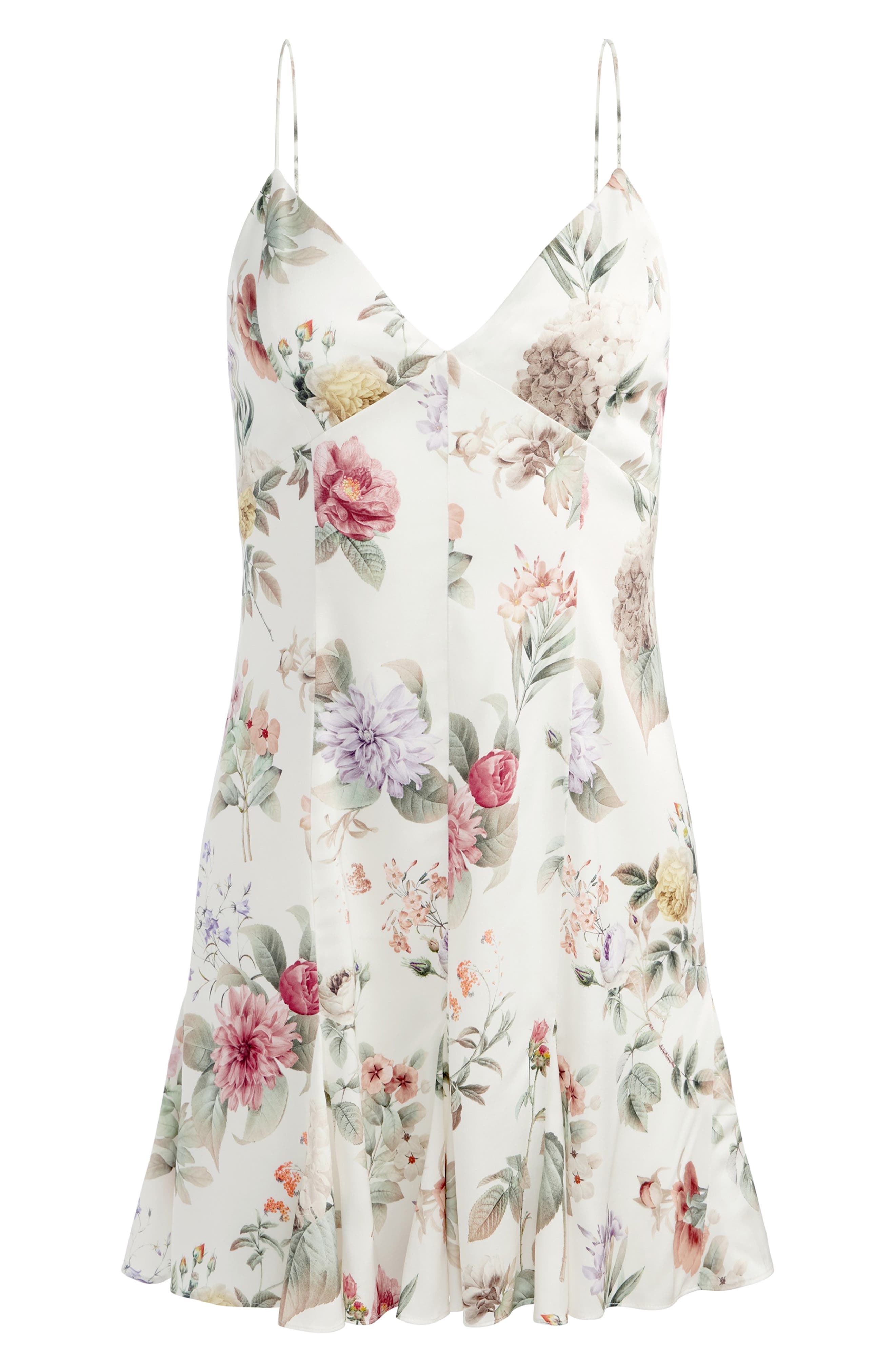 Alice + Olivia Julietta Floral Print Minidress in Sweet Nothings at Nordstrom - 4