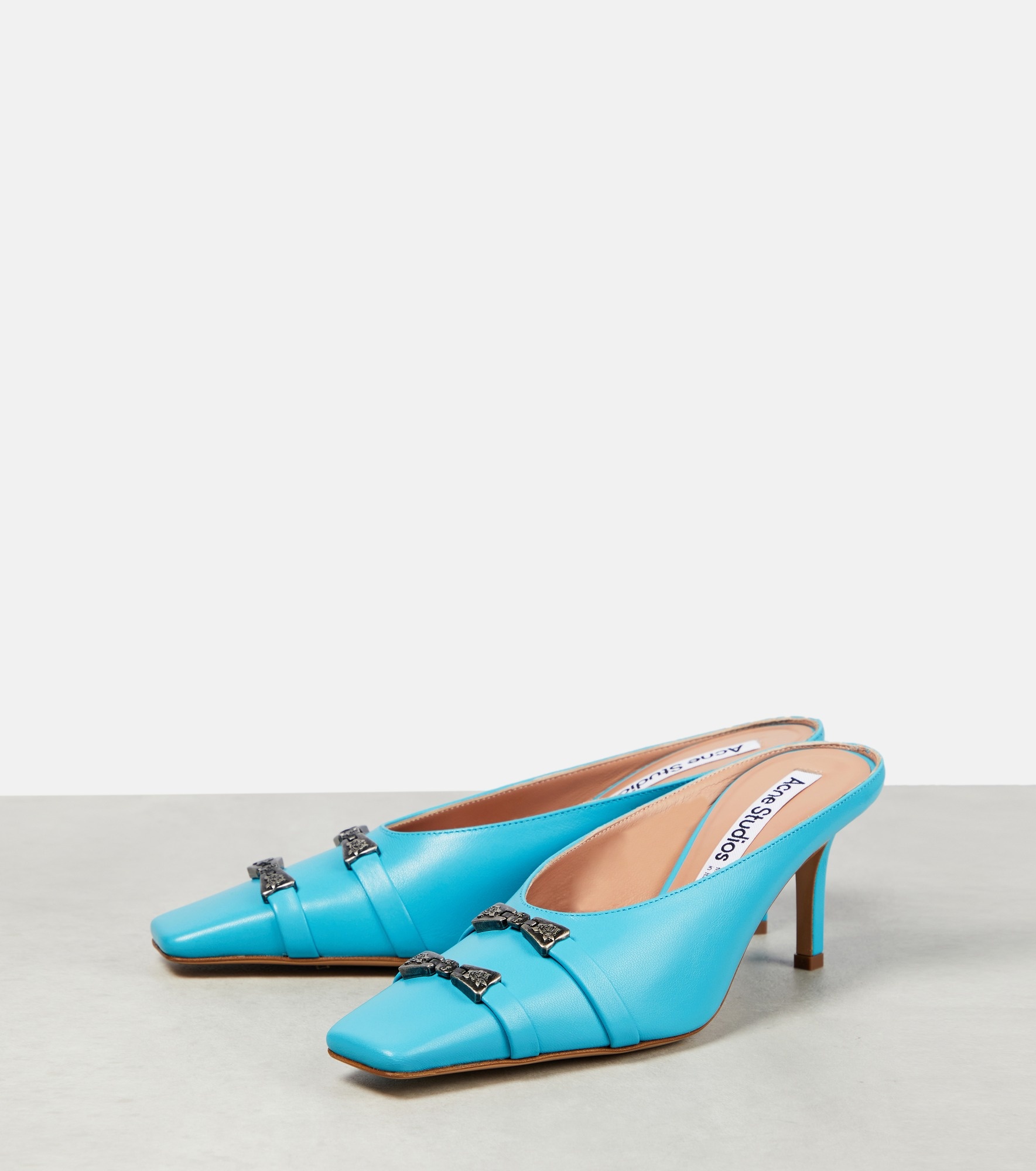 Embellished leather pumps - 5