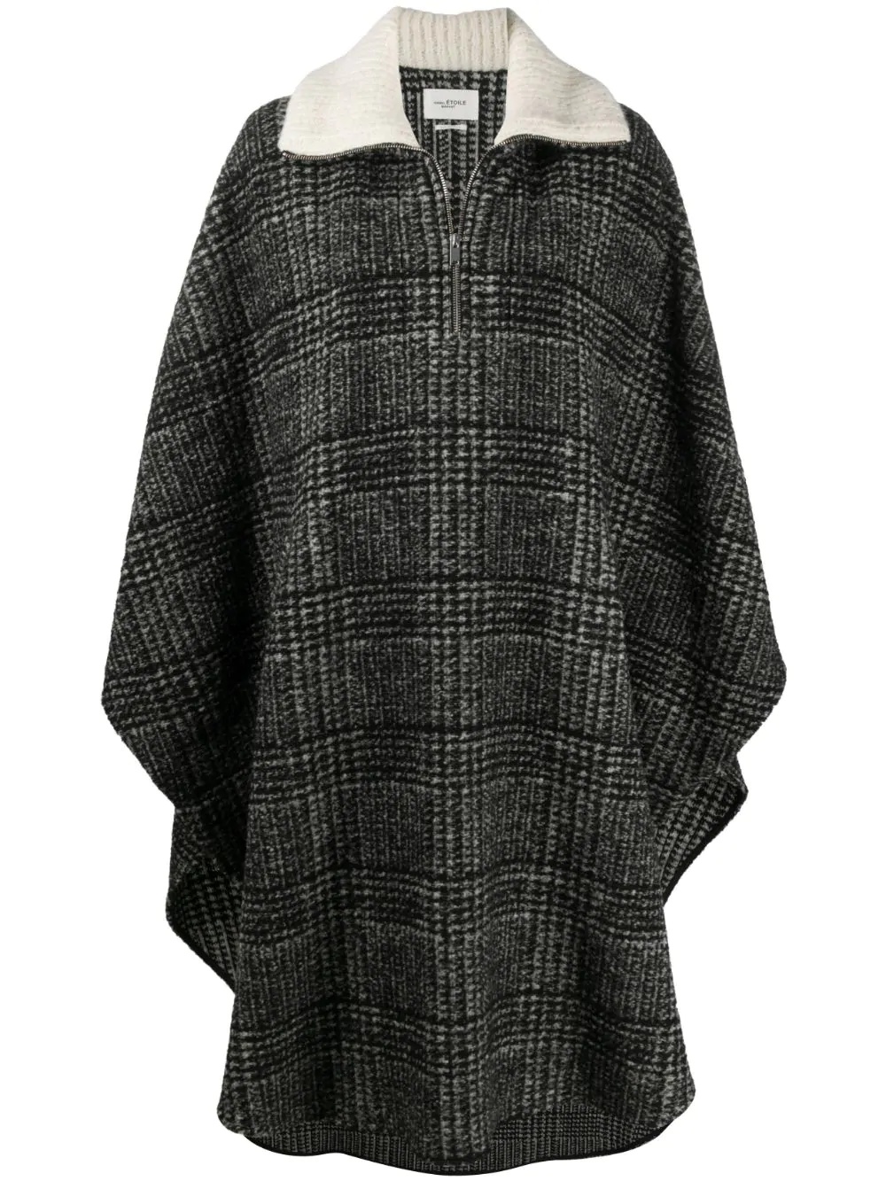 Gabin oversized checked cape - 1