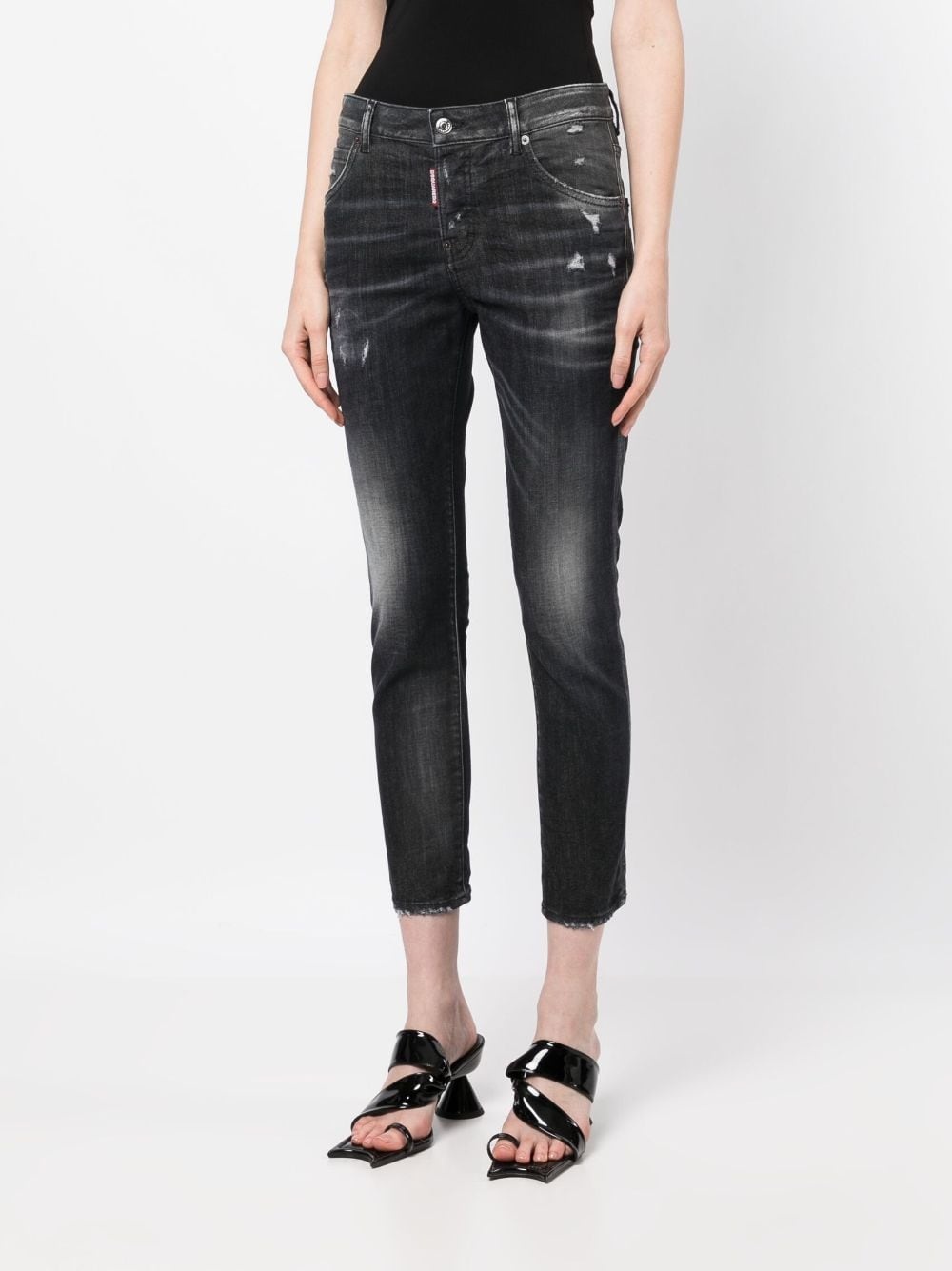 cropped low-rise skinny jeans - 3