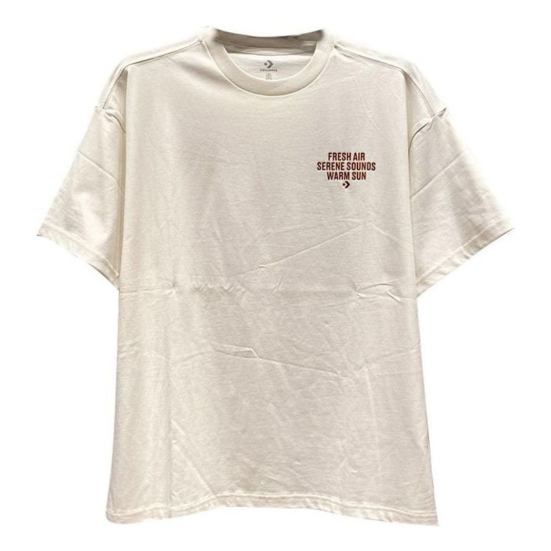 Converse Word Chevron Logo T-Shirt 'Beige' 10025852-A02 - 1