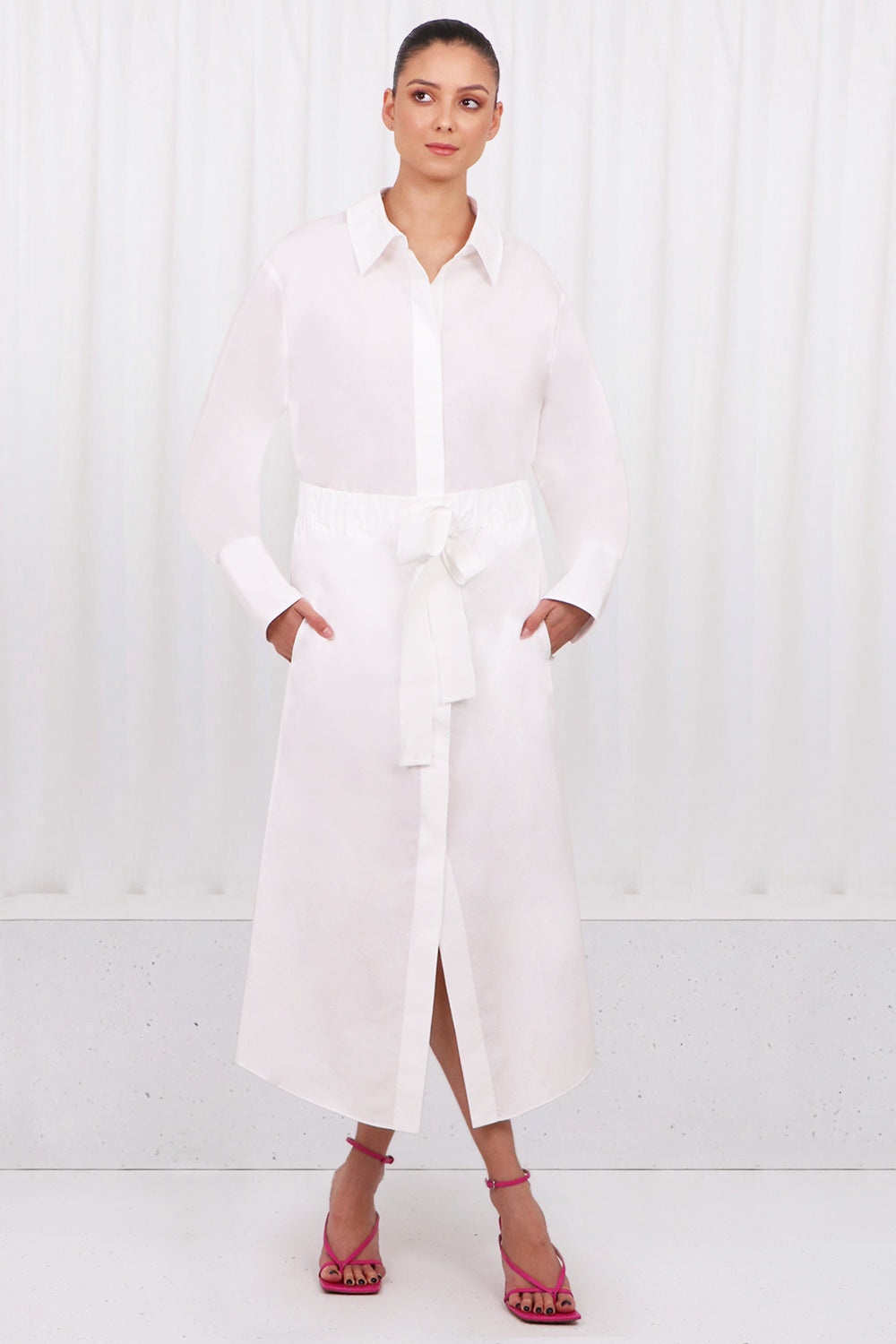 ワンピース Patou Cotton midi shirt dress Patou | Midi shirt dress in organic cotton