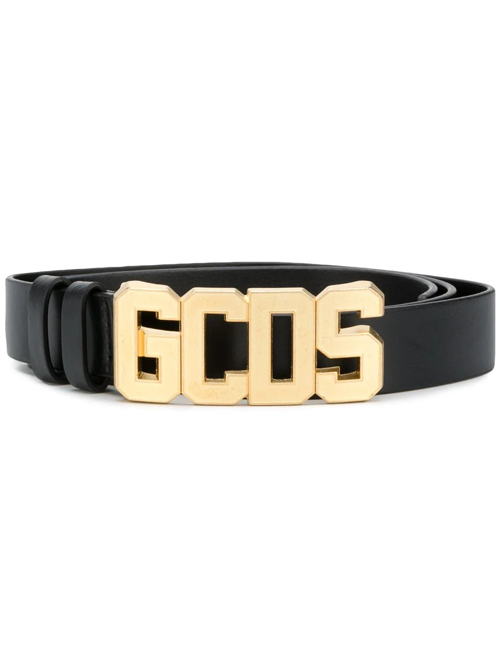 logo leather belt - 1