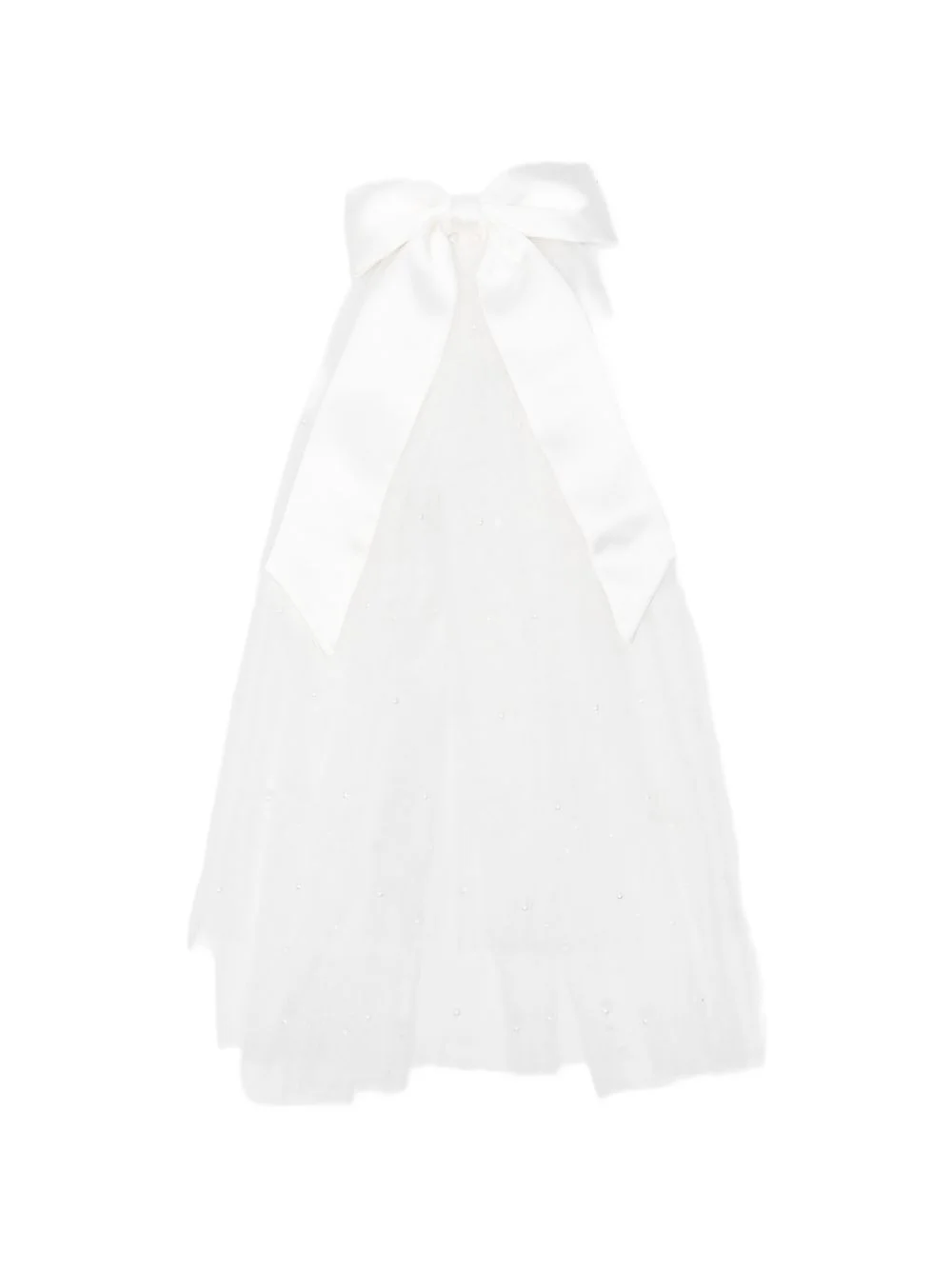 bow-embellished veil - 1