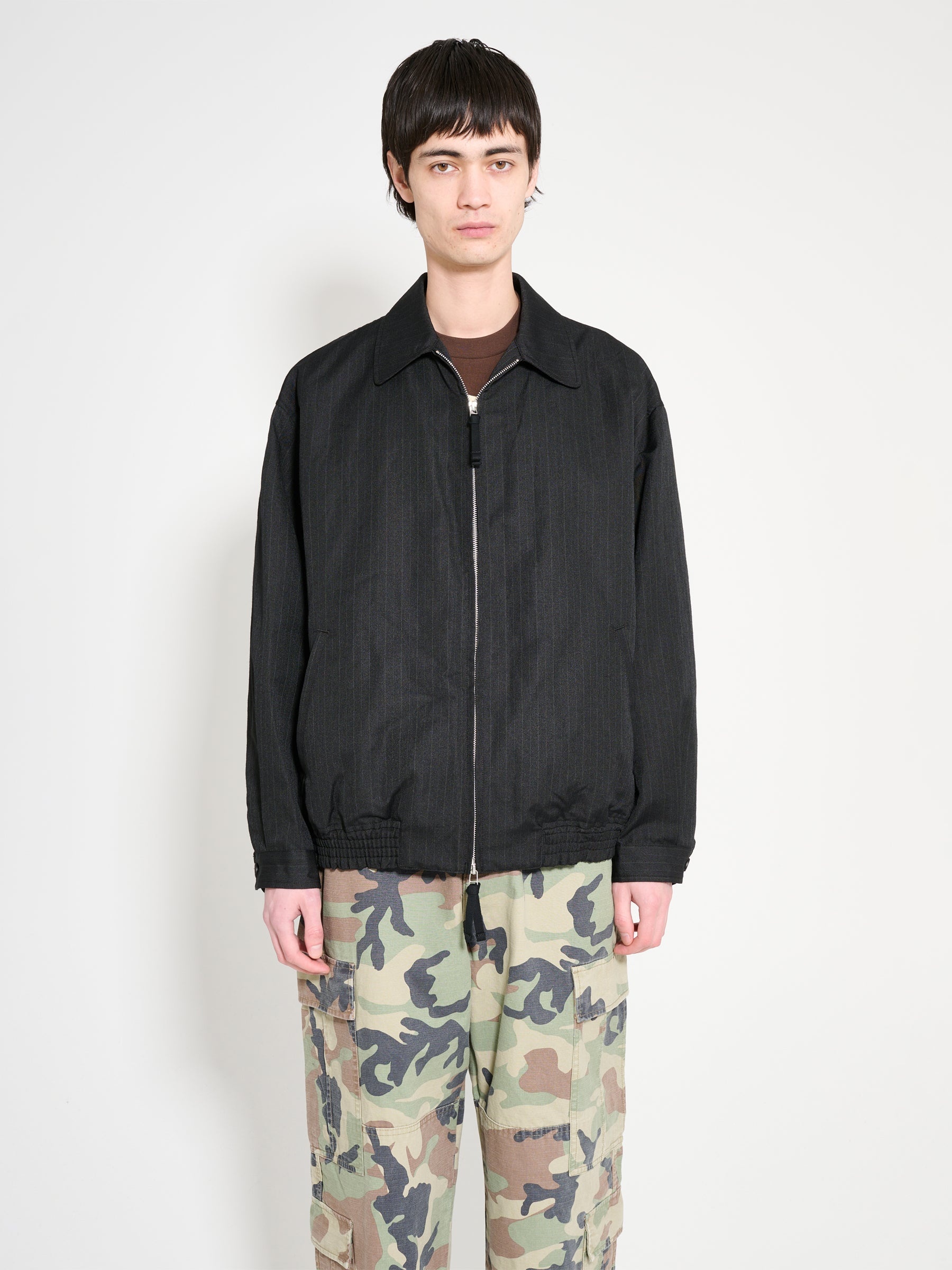 COMME DES GARÇONS HOMME ZIP JACKET BLACK STRIPE - 1