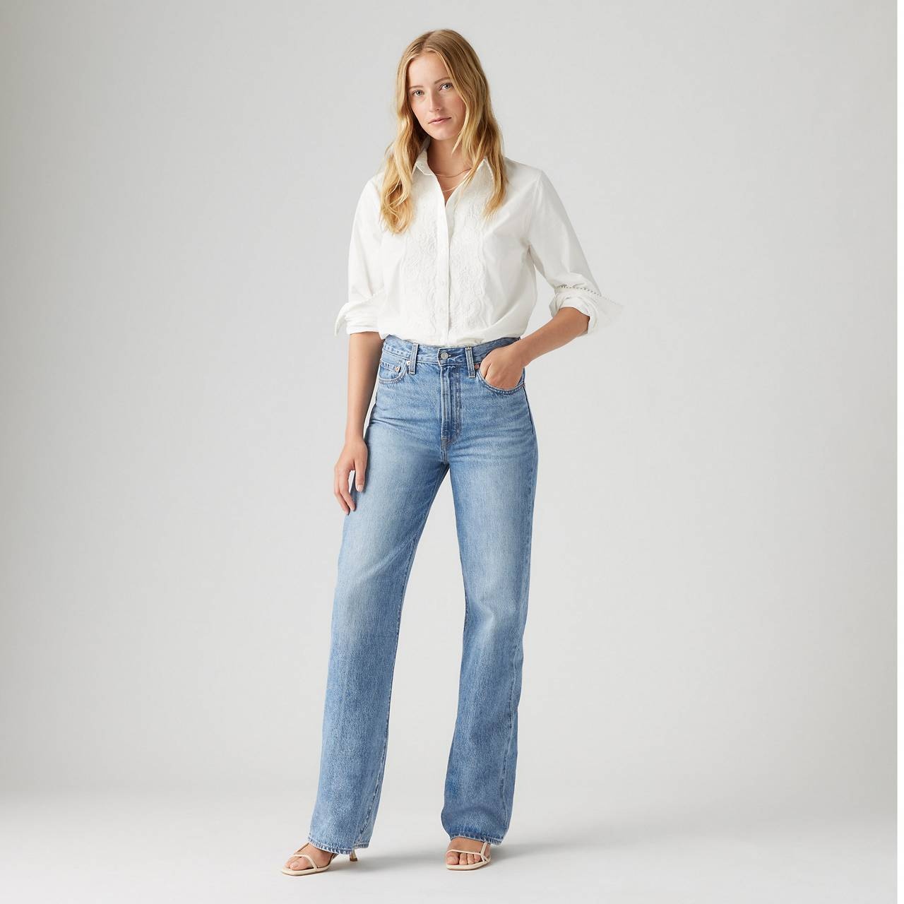RIBCAGE WIDE LEG WOMEN'S JEANS - 2