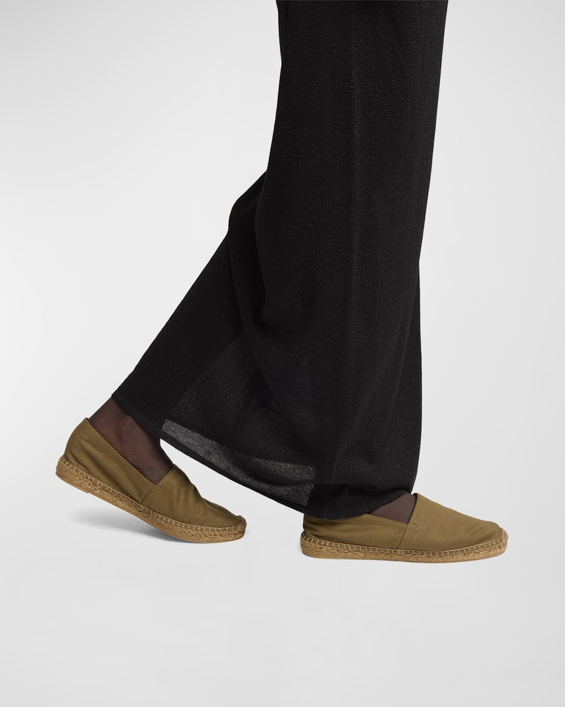 SAINT LAURENT Cotton YSL Slip-On Espadrilles outlook