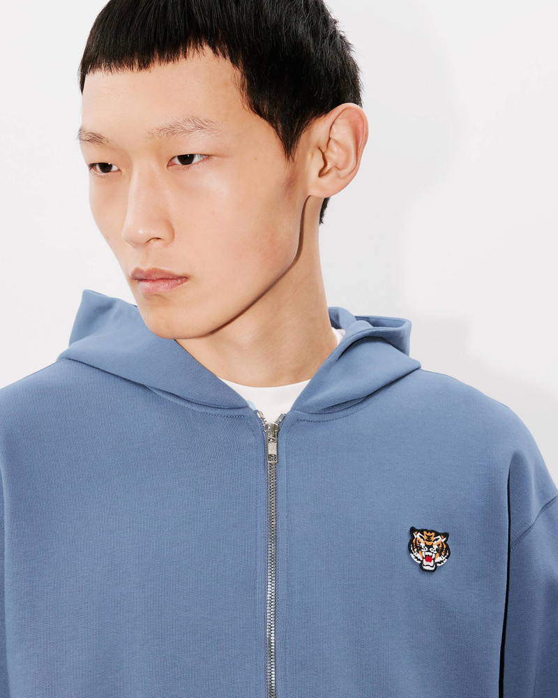'Lucky Tiger' embroidered zip-up hoodie 6