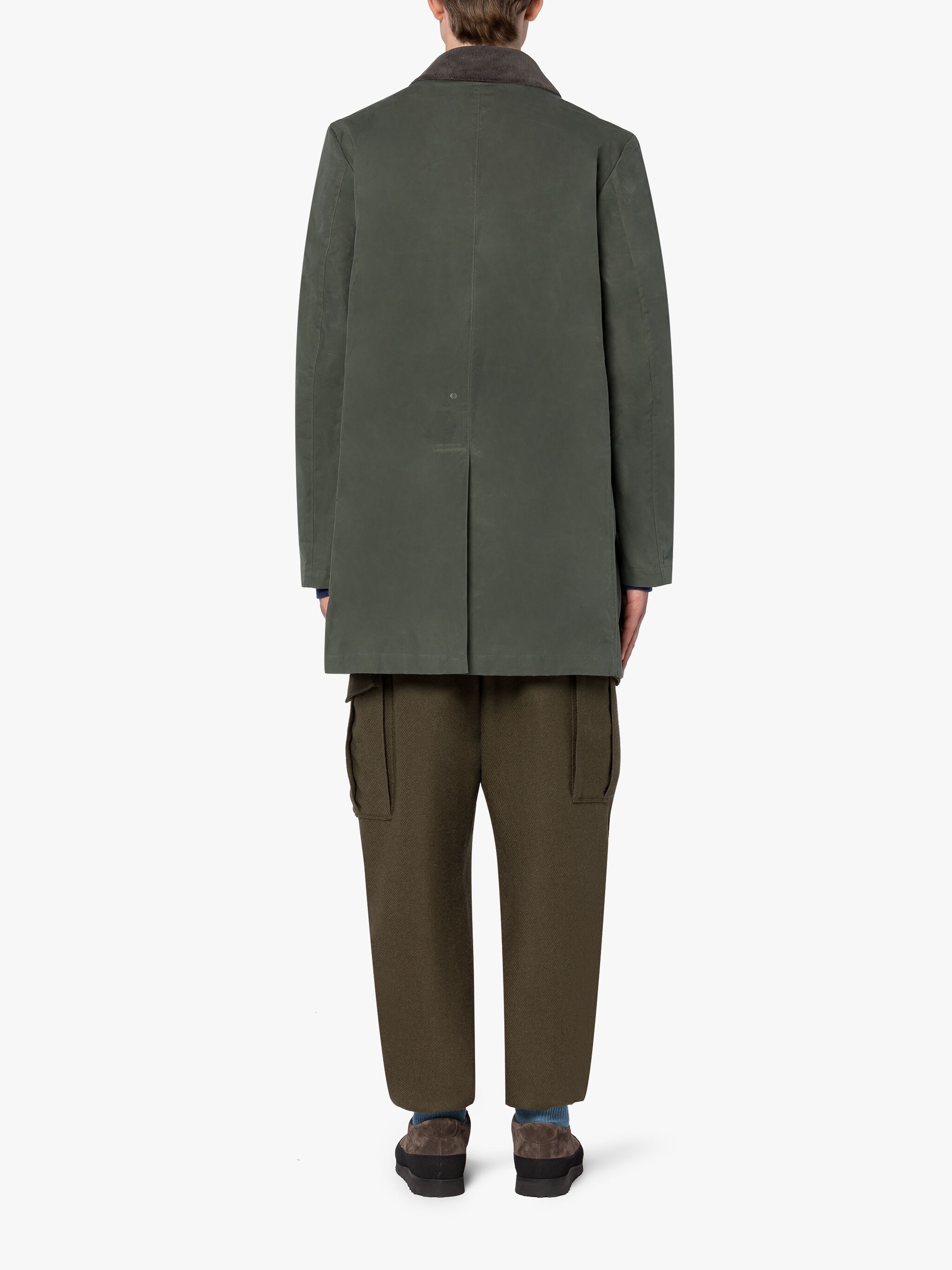 NORFOLK GREEN WAXED COTTON COAT - 3