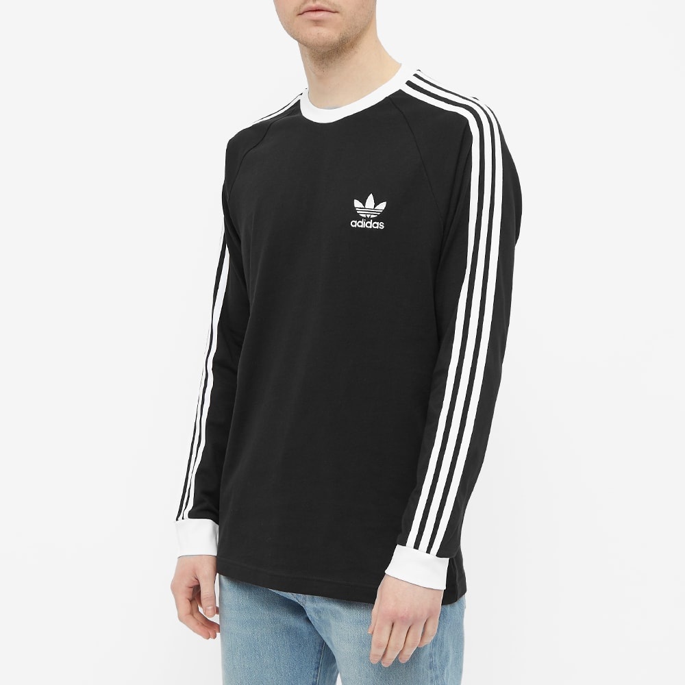 Adidas Long Sleeve 3 Stripe Tee - 4