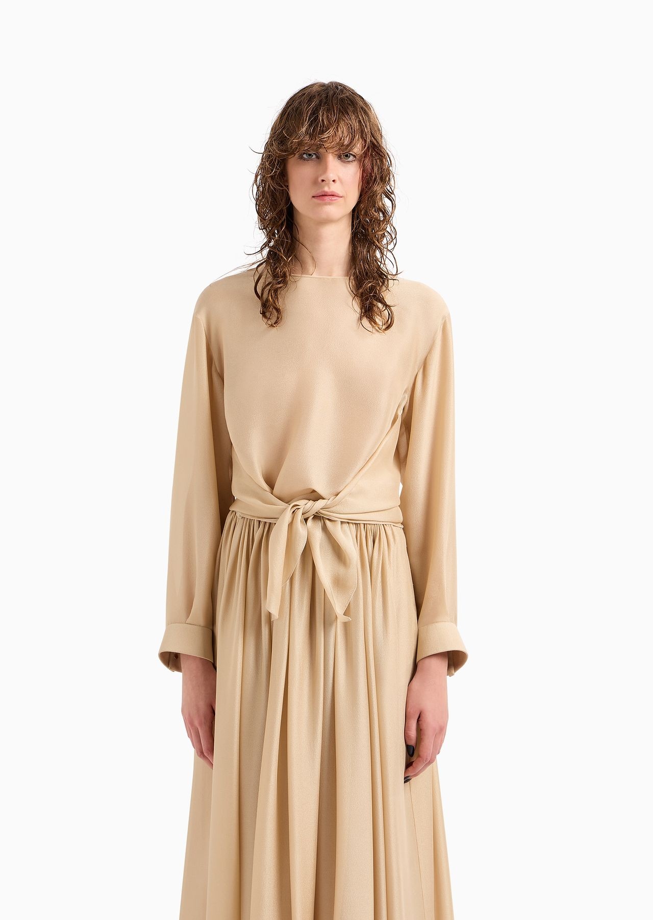 Silk crew-neck blouse - 2