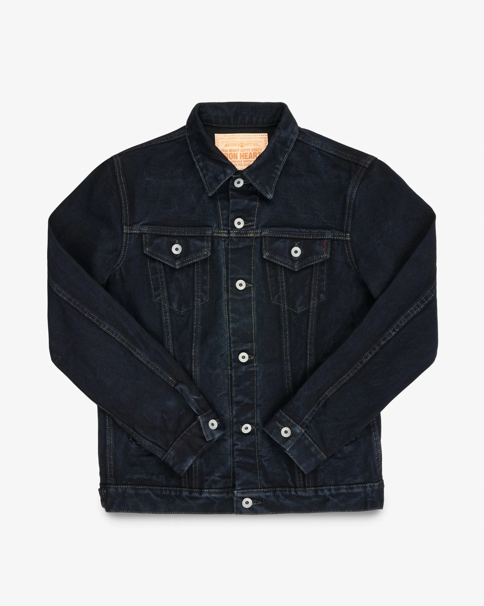 19OZ LEFT-HAND TWILL SELVEDGE DENIM TYPE III JACKET - INDIGO OVERDYED BLACK - 1