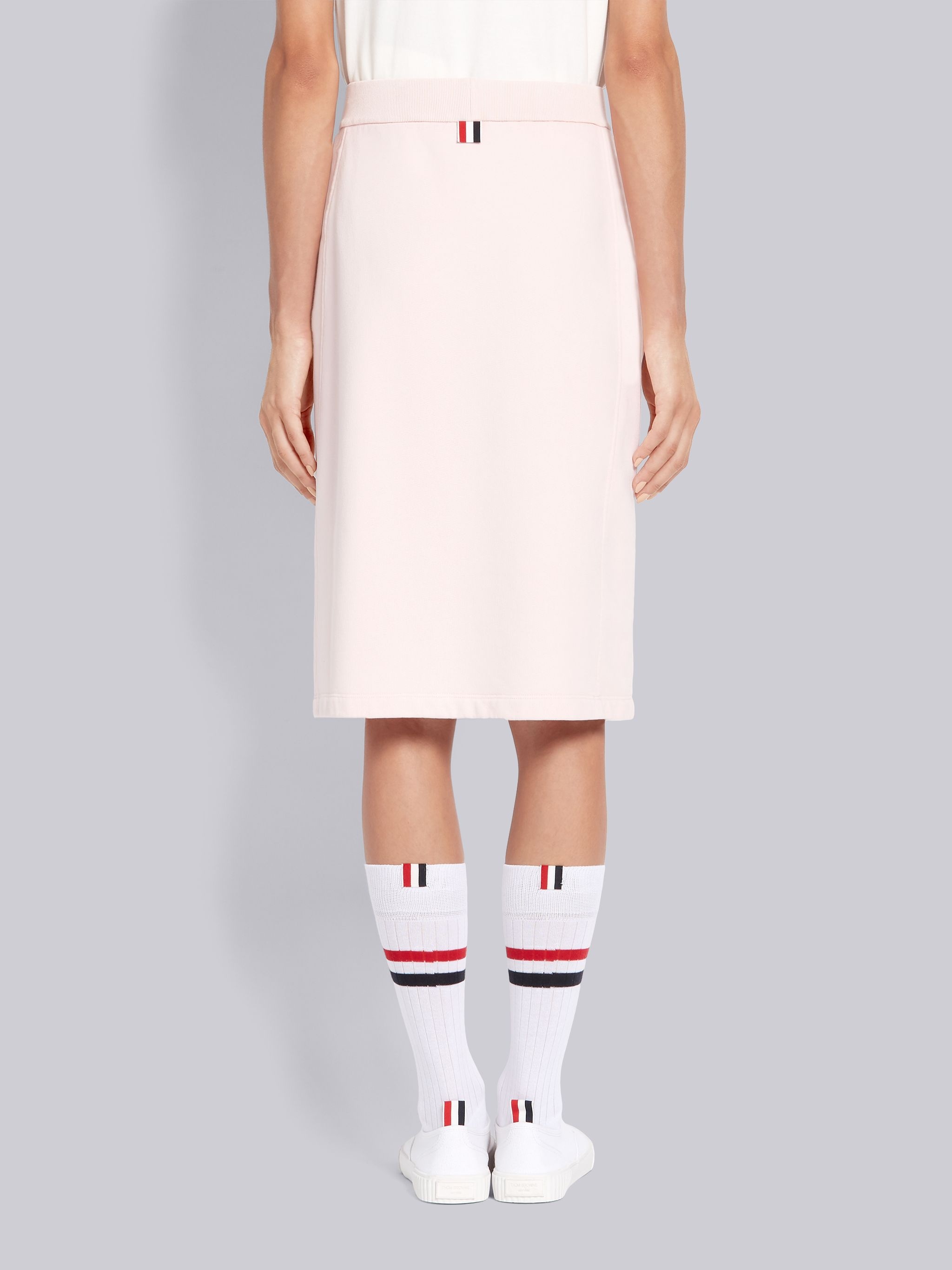 Pink Classic Cotton Loopback Garment Dyed Skirt - 3