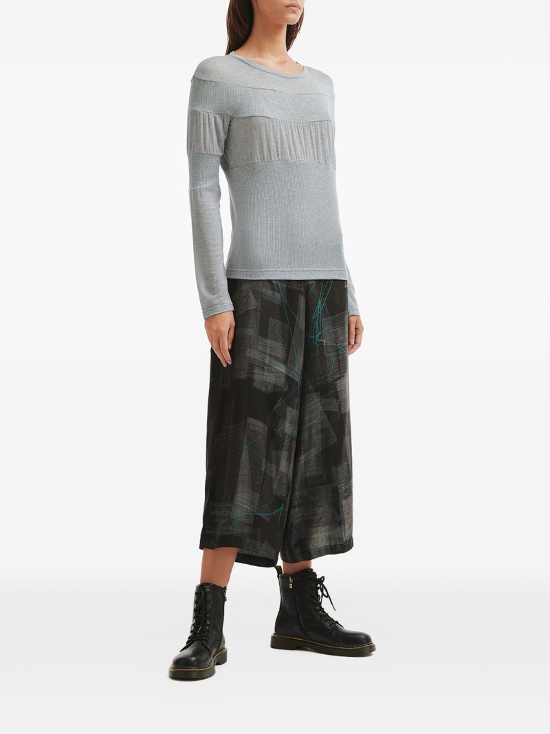 Y's ribbed-knit panelled sweater outlook
