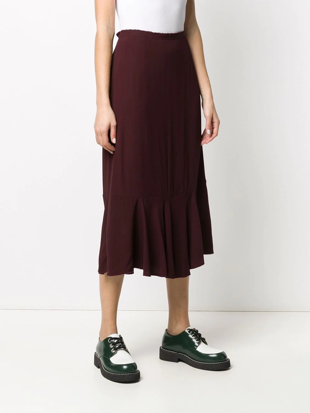 ruffled midi skirt - 3