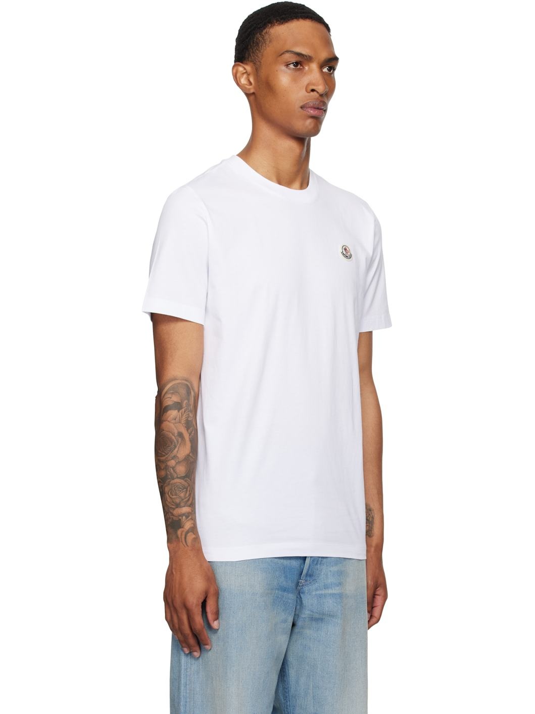 Three-Pack White Logo Patch Cotton T-shirts - 2