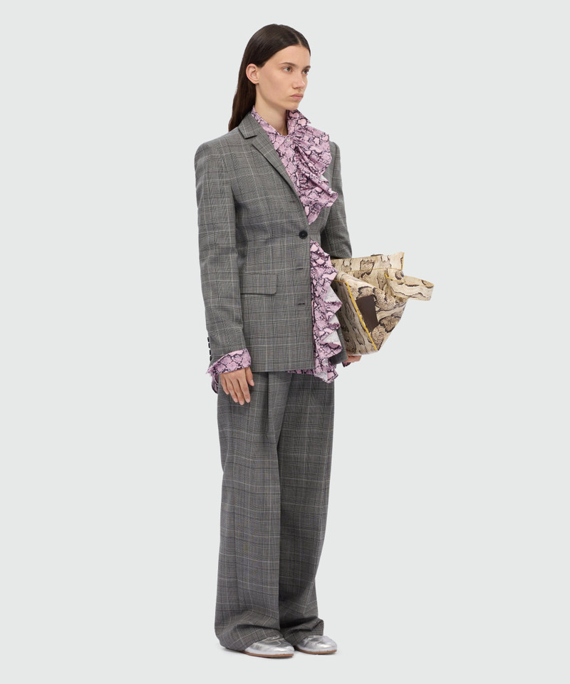 Prince of Wales wool single-breasted jacket. 5