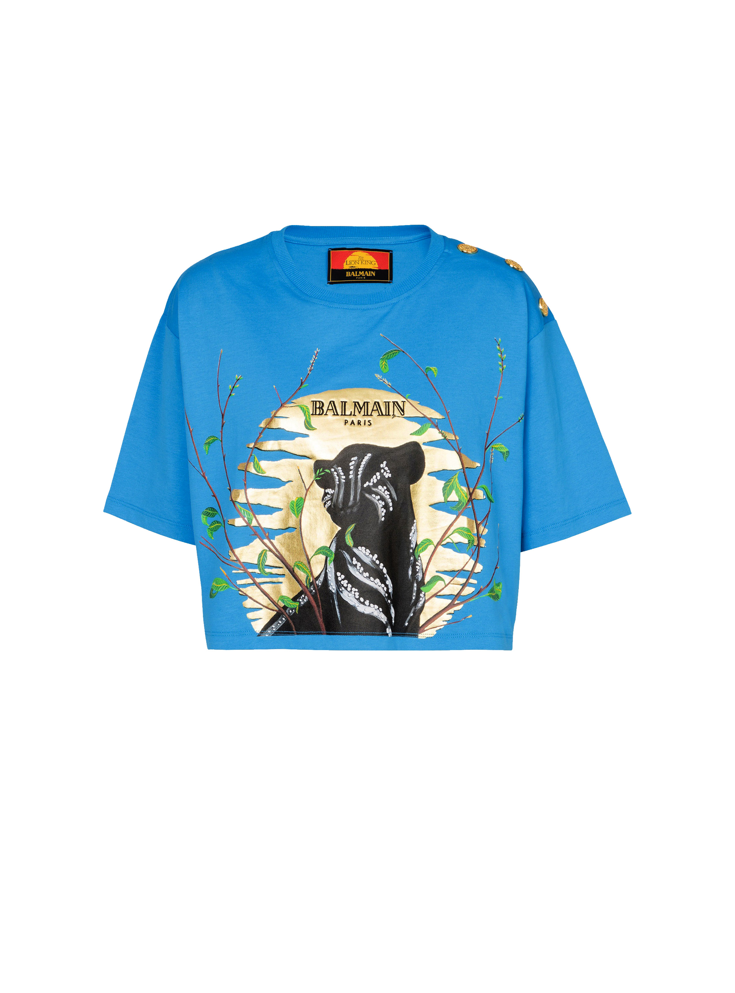 Disney x Balmain: The Lion King - Cropped T-shirt with Cassius Khumalo print - 1