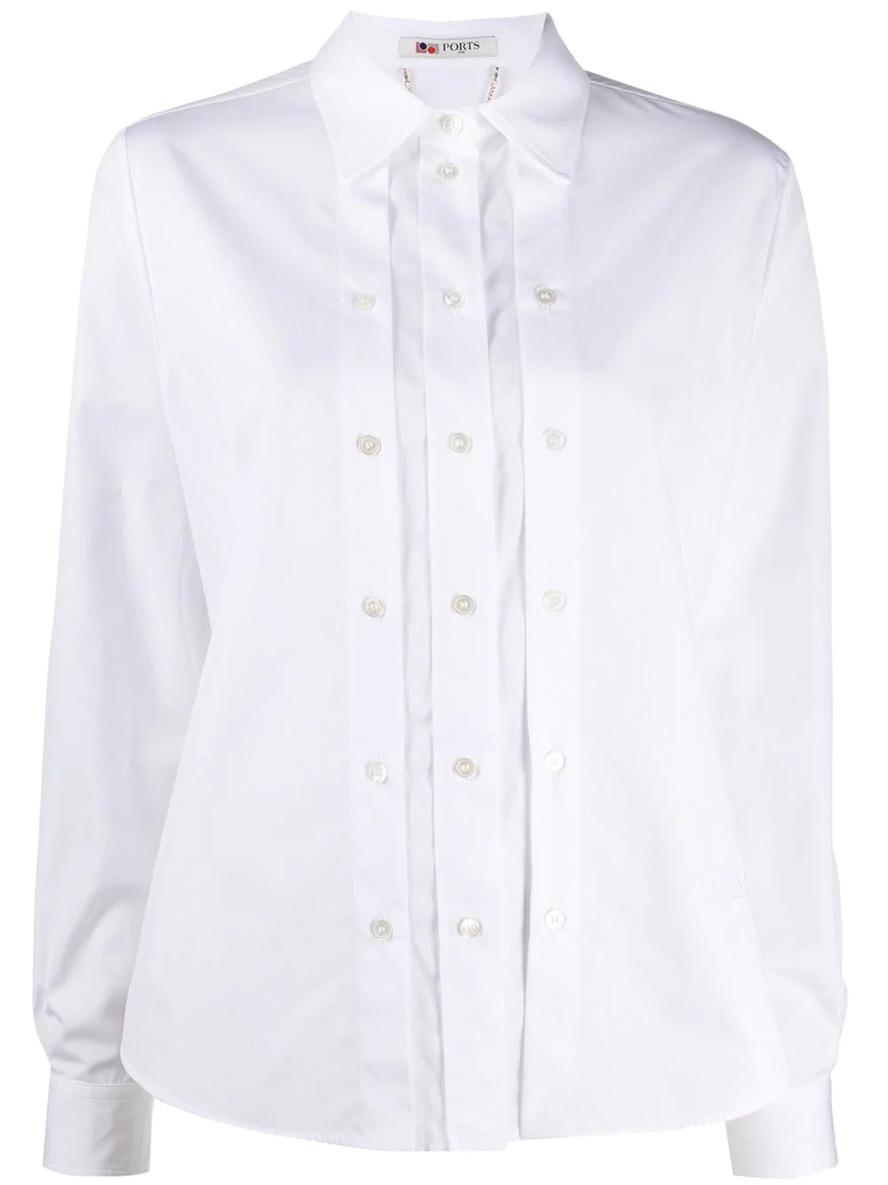 triple-placket long sleeved shirt - 1