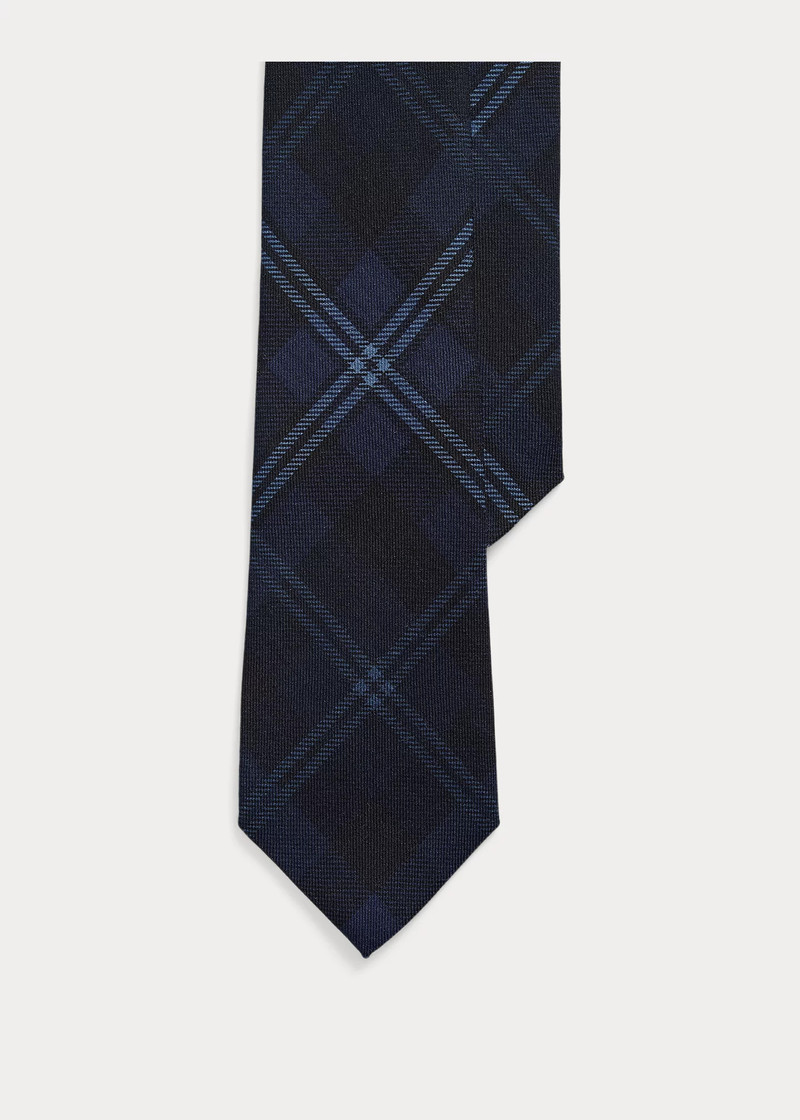 Plaid Wool Challis Tie 1