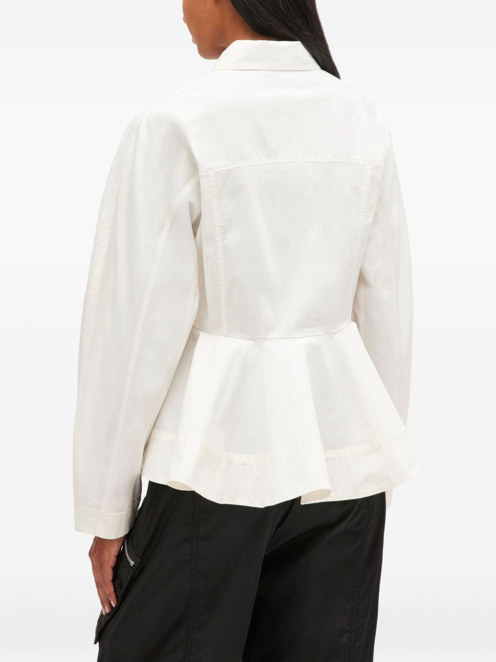 peplum-detail button shirt - 4