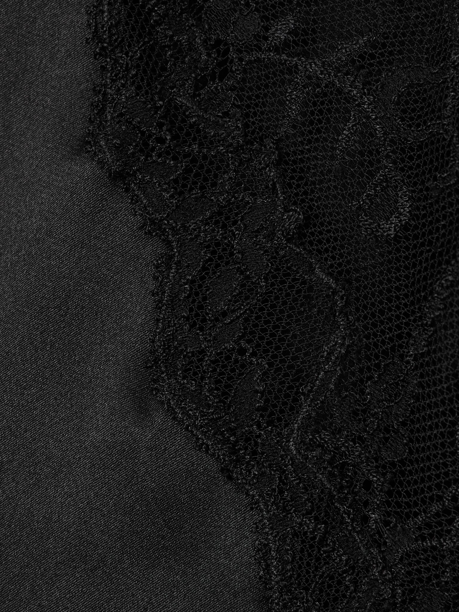 Lace and satin halterneck bodysuit Black - 4