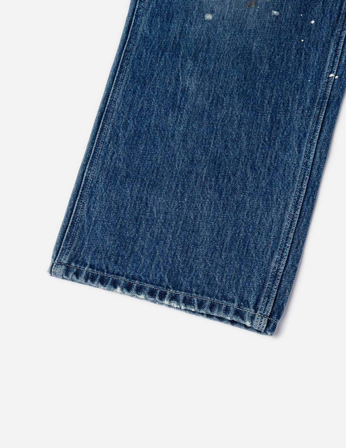 Washed and Distressed Daicock Print Relax Fit Jeans - 11
