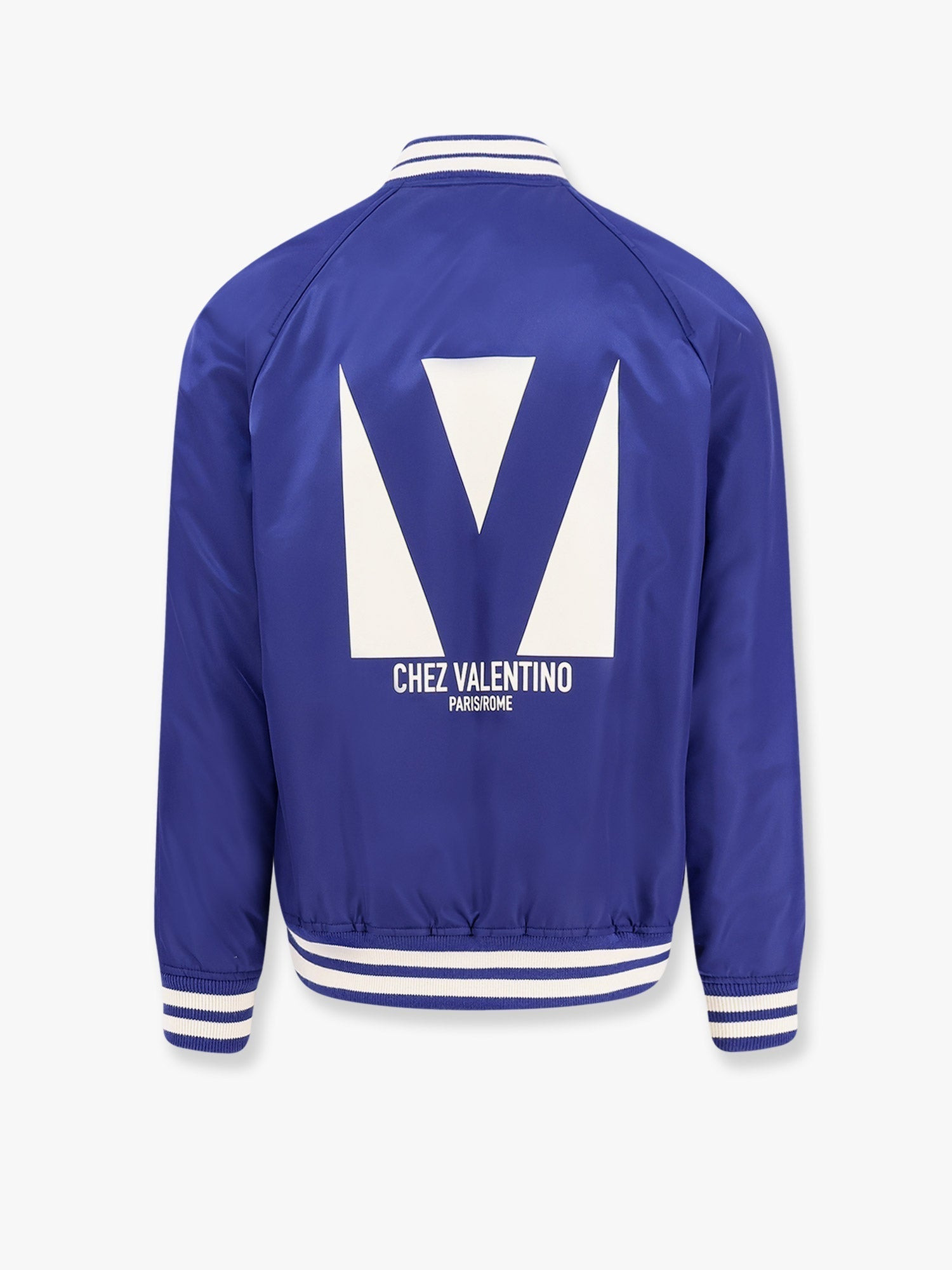 Valentino Men Nylon Jacket With Frontal And Back Chez Valentino Print - 5