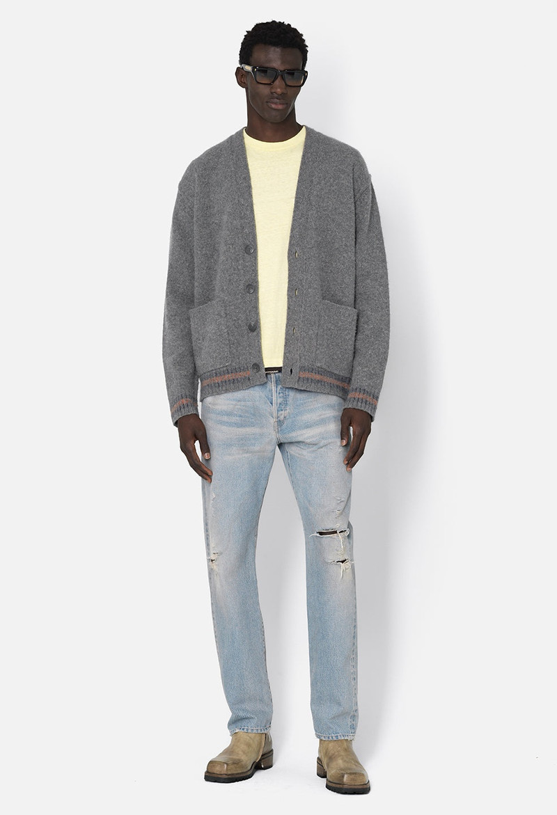 BRUSHED WOOL VARSITY CARDIGAN 4