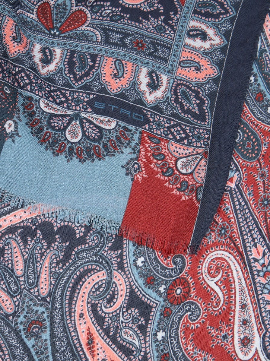 PRINTED CASHMERE AND SILK SCARF - 3
