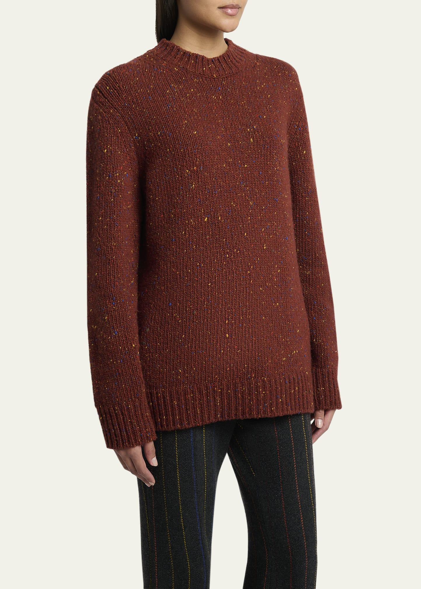 Alfie Speckled Cashmere Knit Sweater - 4