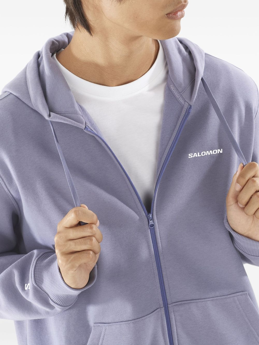 zip-up logo-detailed hoodie - 4