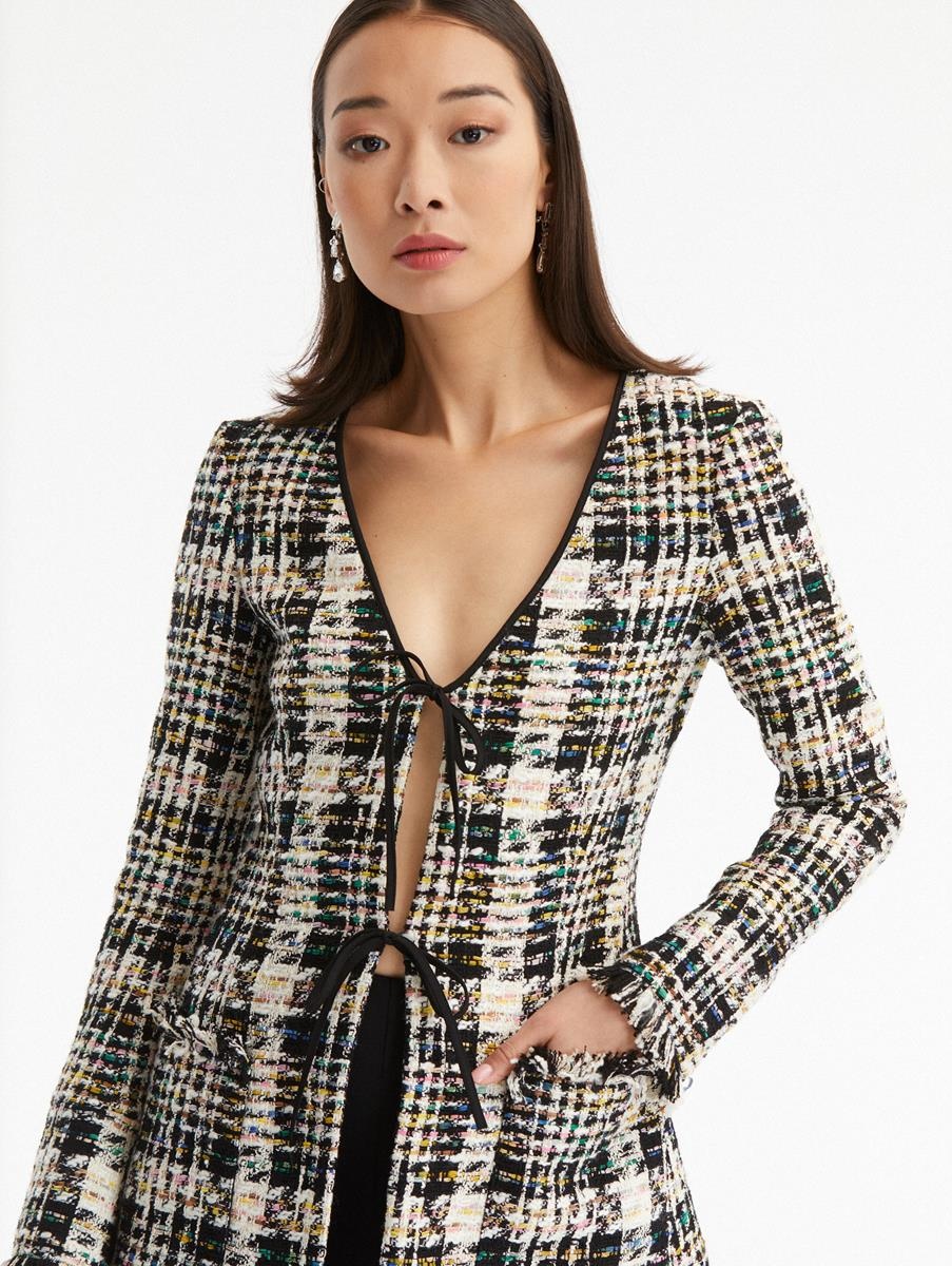 MULTICOLOR RIBBON TWEED JACKET - 4