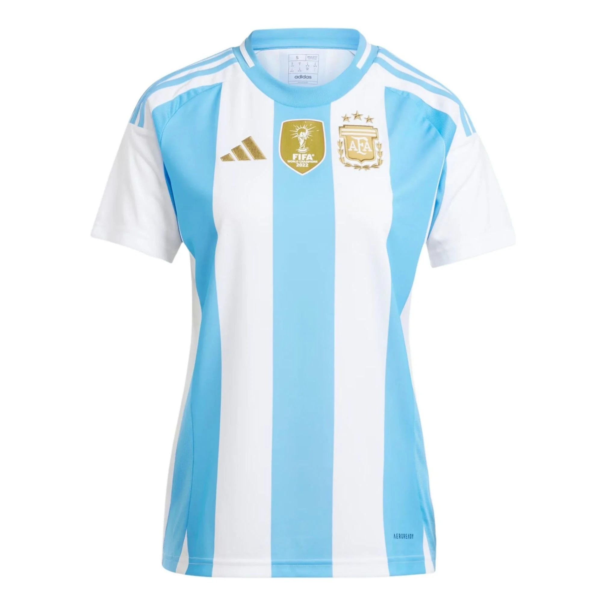 (WMNS) adidas Argentina 24 Home Soccer Jersey Asia Sizing 'White Blue' IP8386 - 1