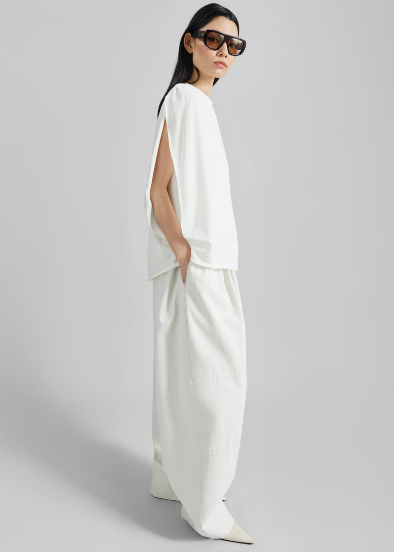 Darkpark Tracy Light Jersey Sleeveless Blouse - White 5