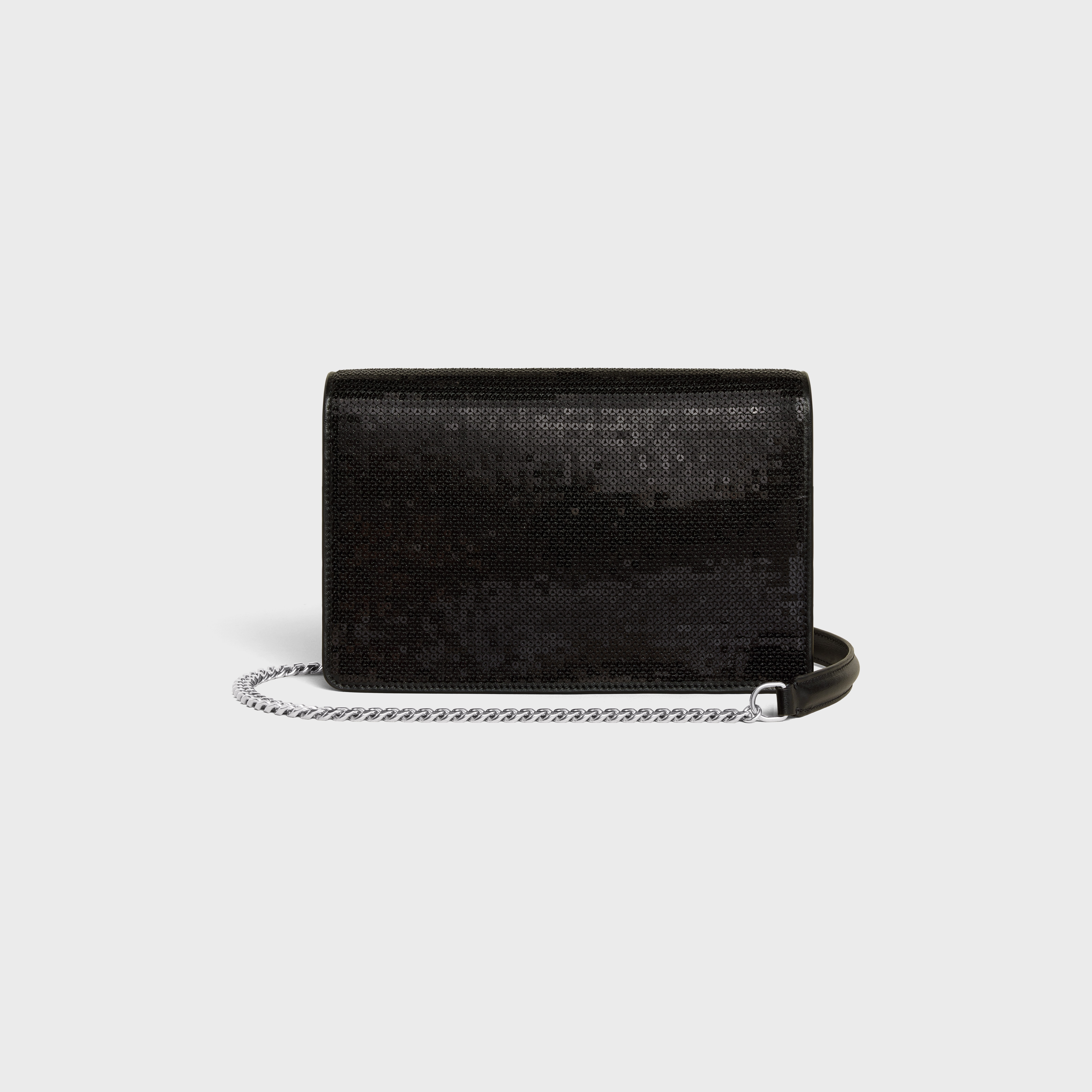 Wallet on Chain TRIOMPHE in SEQUINS AND CALFSKIN - 3