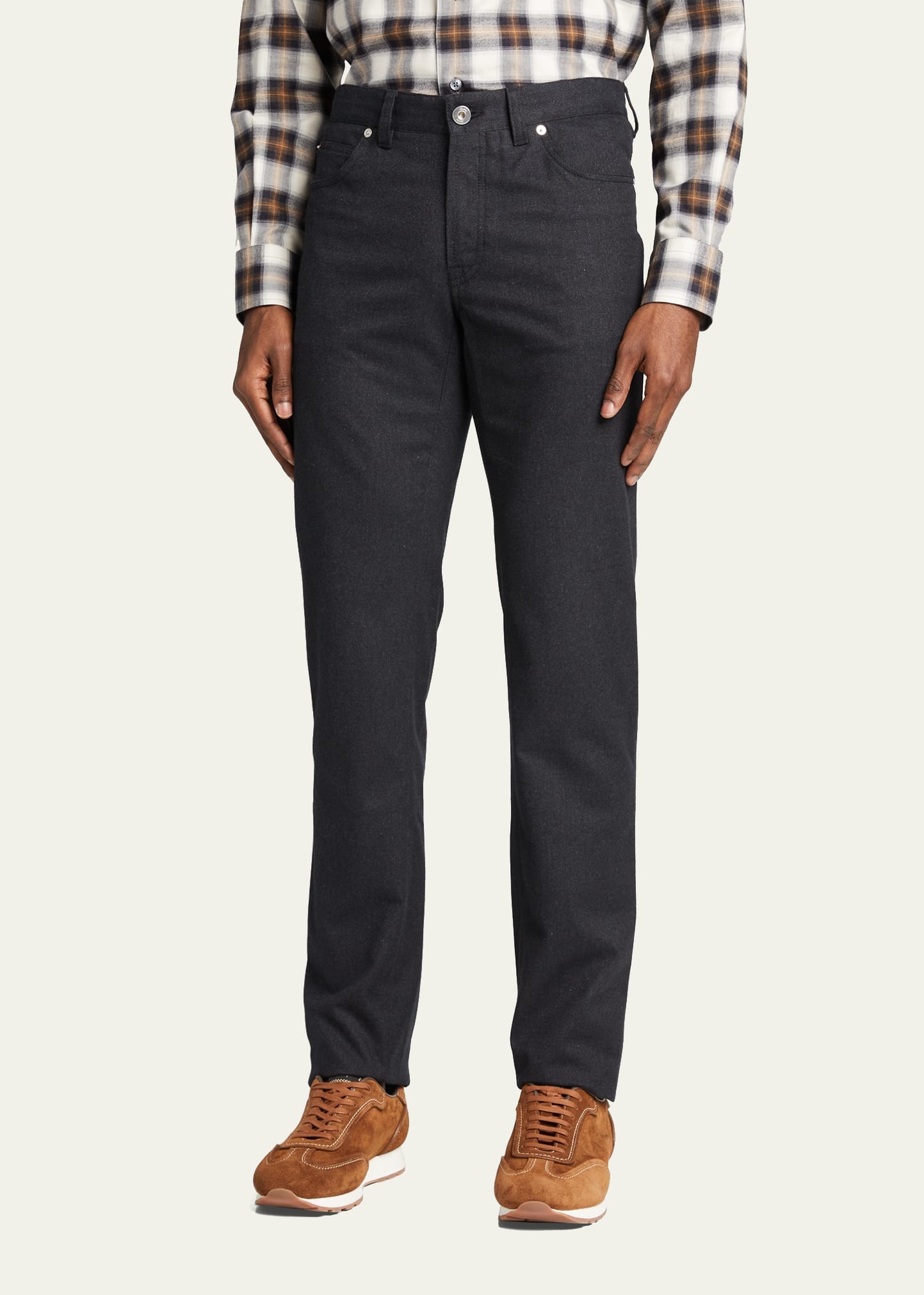 Men's Flannel 5-Pocket Pants - 3