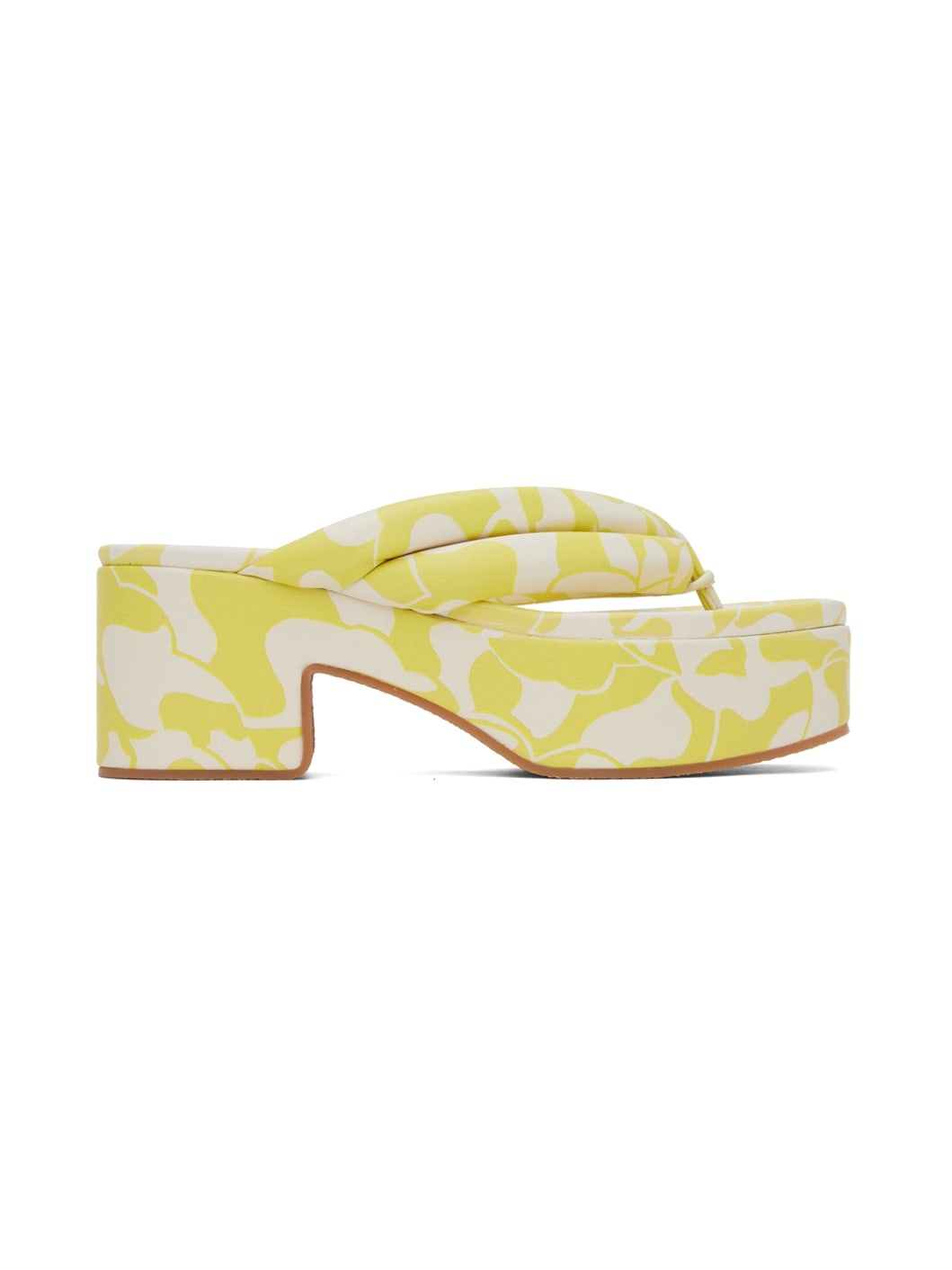 Yellow Platform Thong Sandals - 1