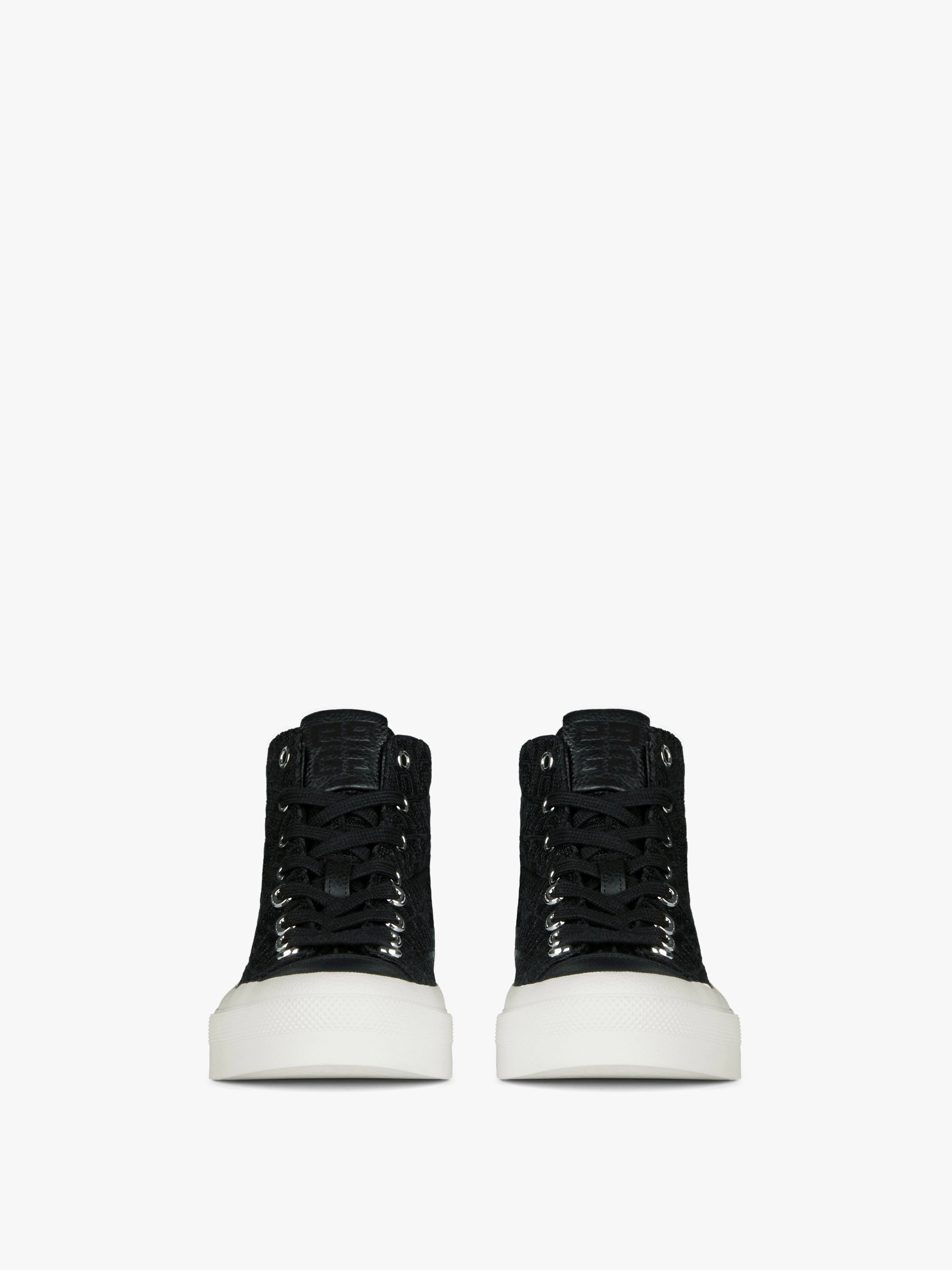 HIGH SNEAKERS CITY IN 4G EMBROIDERED CANVAS - 2