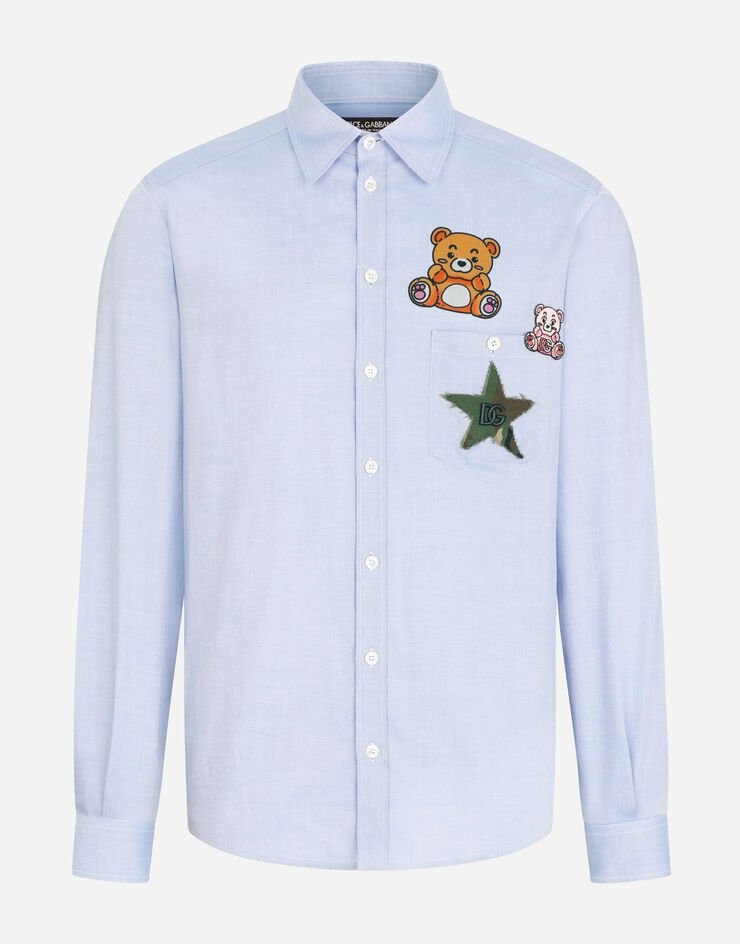 Cotton shirt with multiple patches - 3