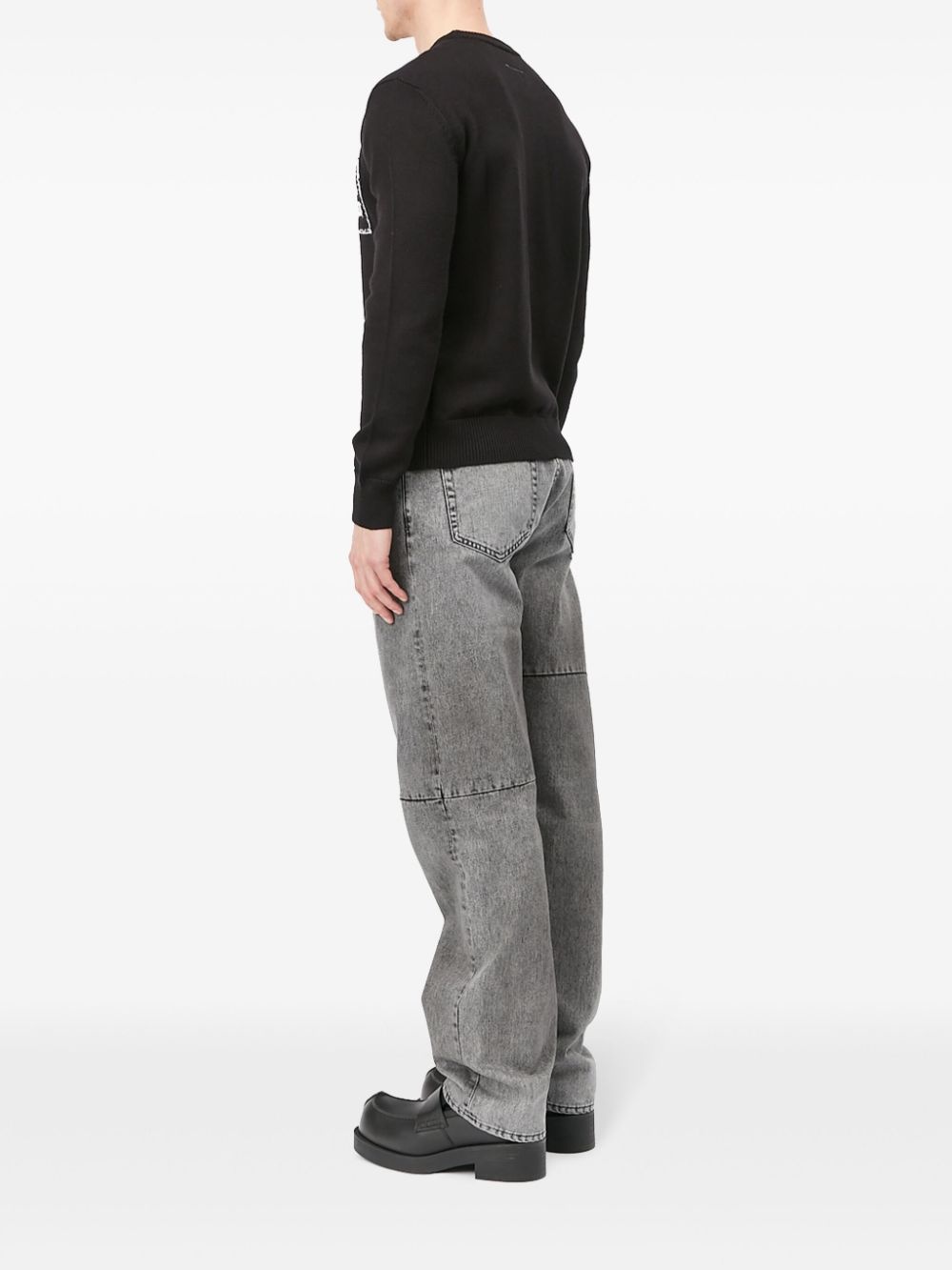 Numbers-motif crew-neck jumper - 5