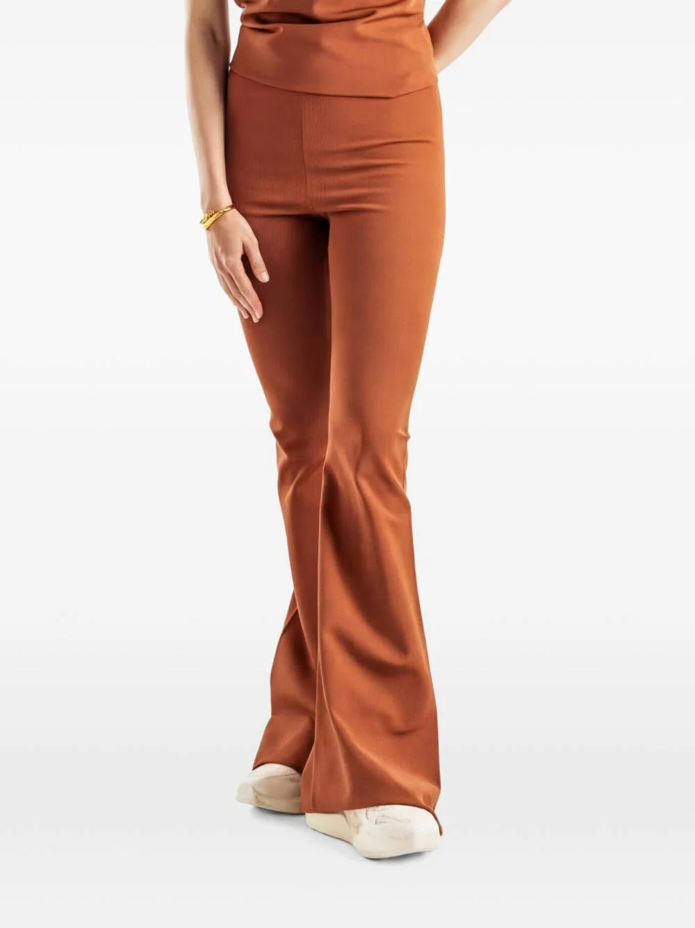 fine-knit flared trousers - 1