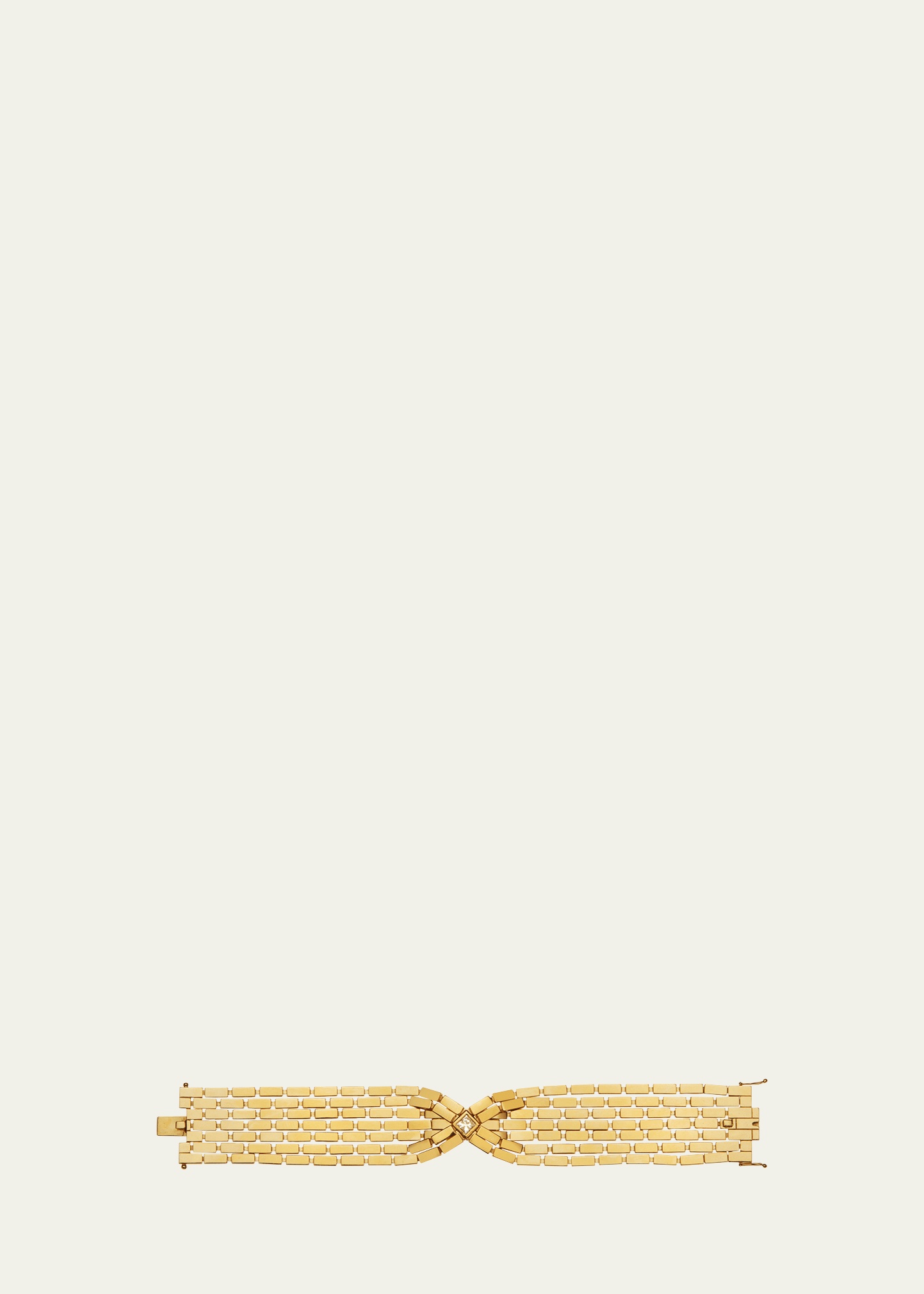 18K Yellow Gold Cascade Bracelet with Square White Diamonds - 3