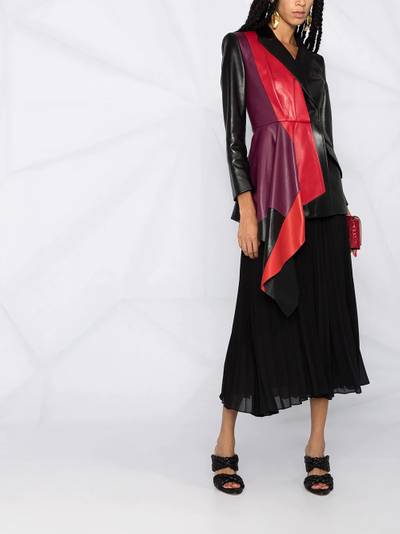 Alexander McQueen contrasting panel draped jacket outlook