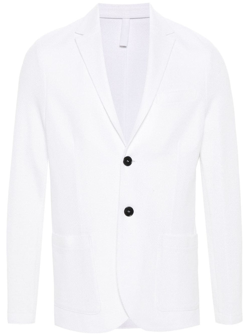 single-breasted honeycomb blazer 1
