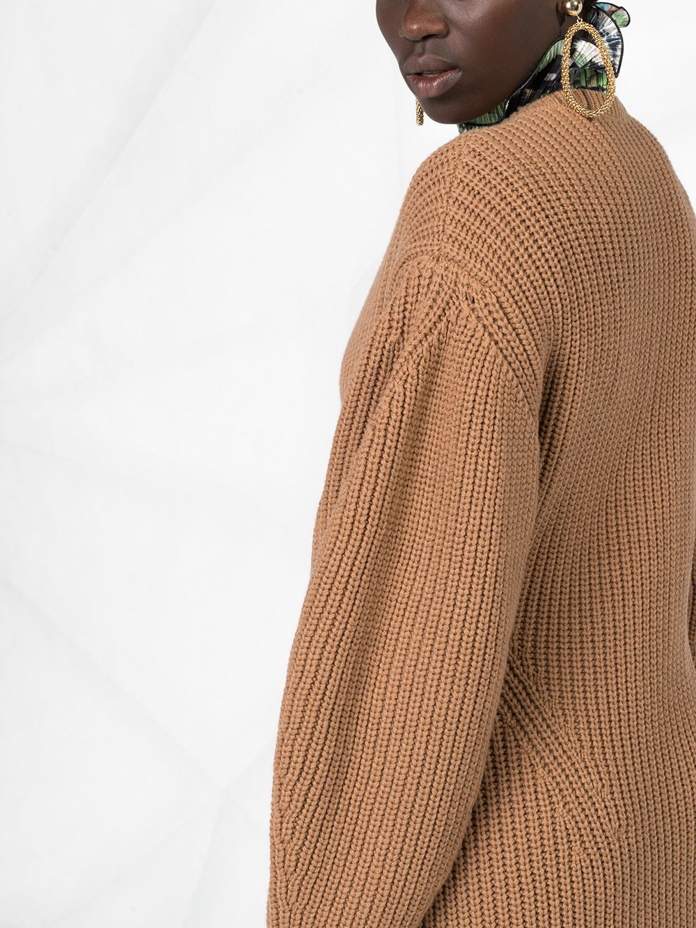 v-neck jumper dress - 5