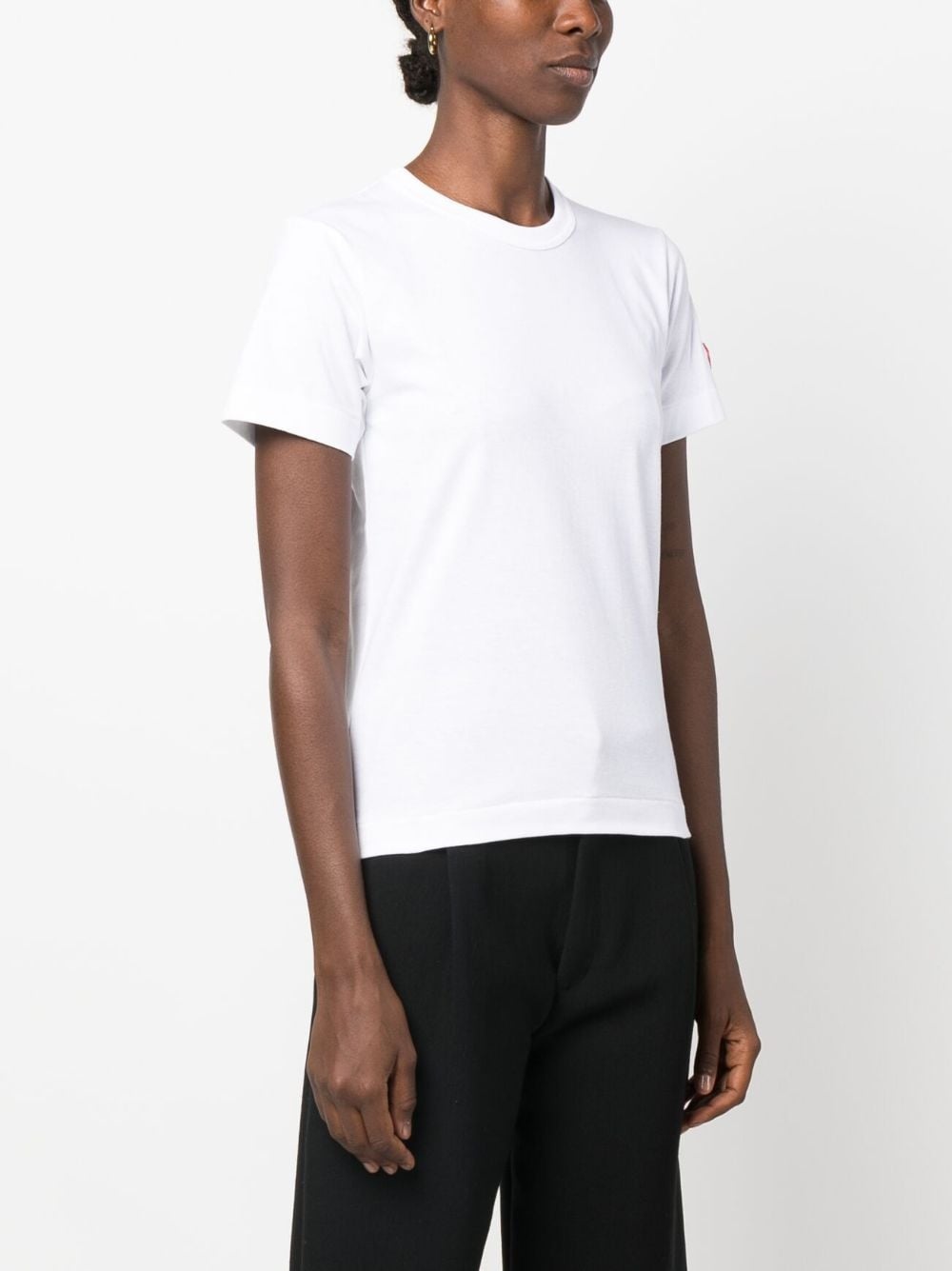 logo-patch cotton T-shirt - 3