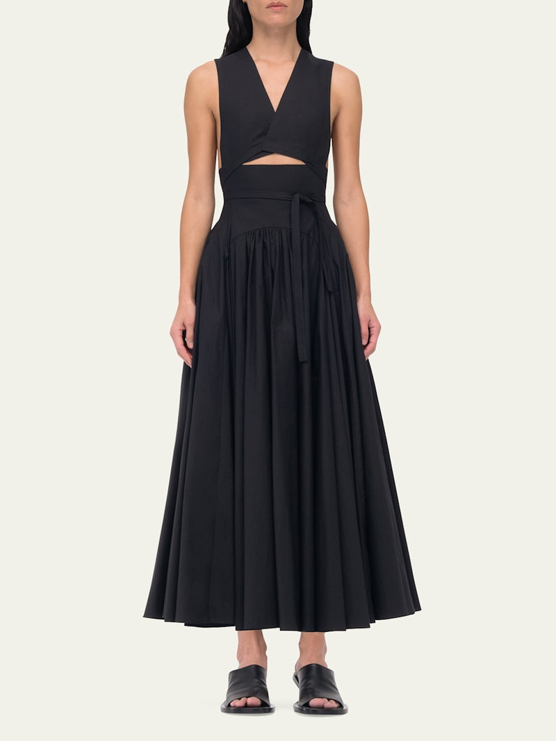 Another Tomorrow Cutout Flared Wrap Dress outlook