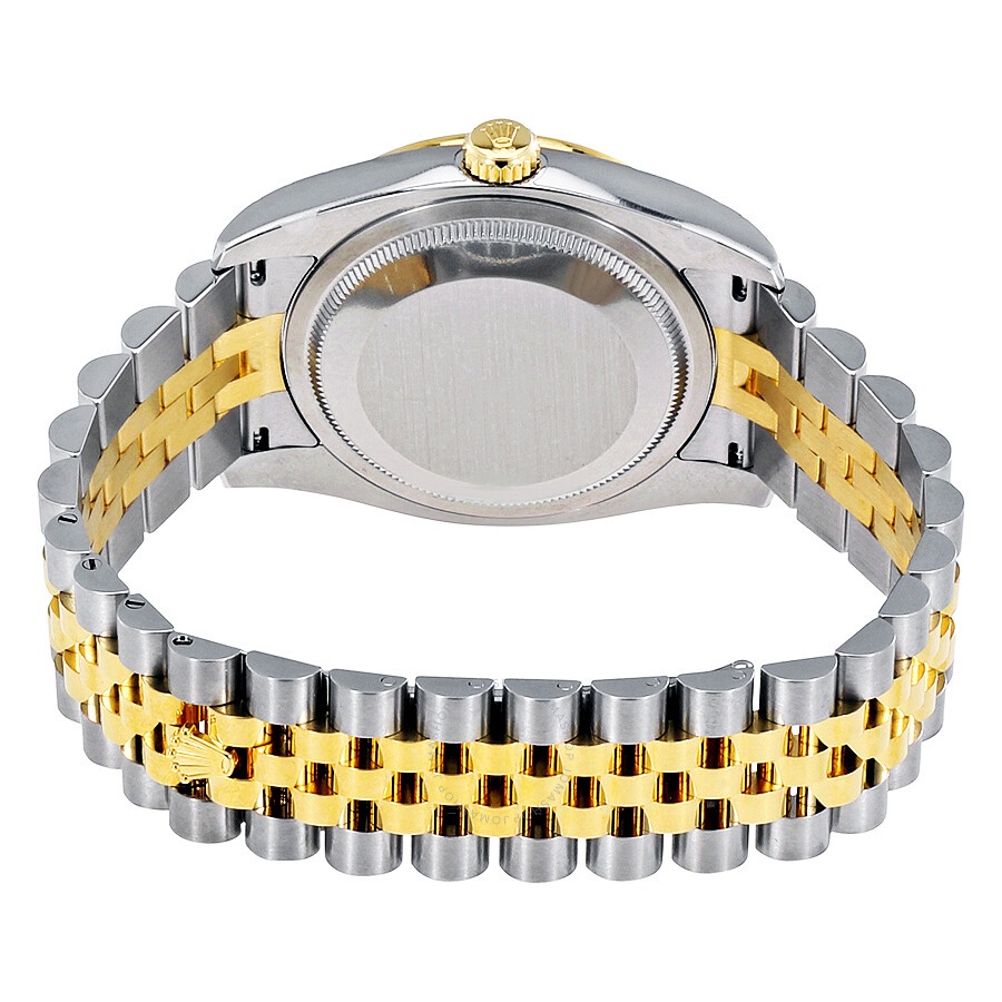 Rolex Oyster Perpetual Datejust 36 Brown Floral Dial Stainless Steel and 18K Yellow Gold Jubilee Bra - 3